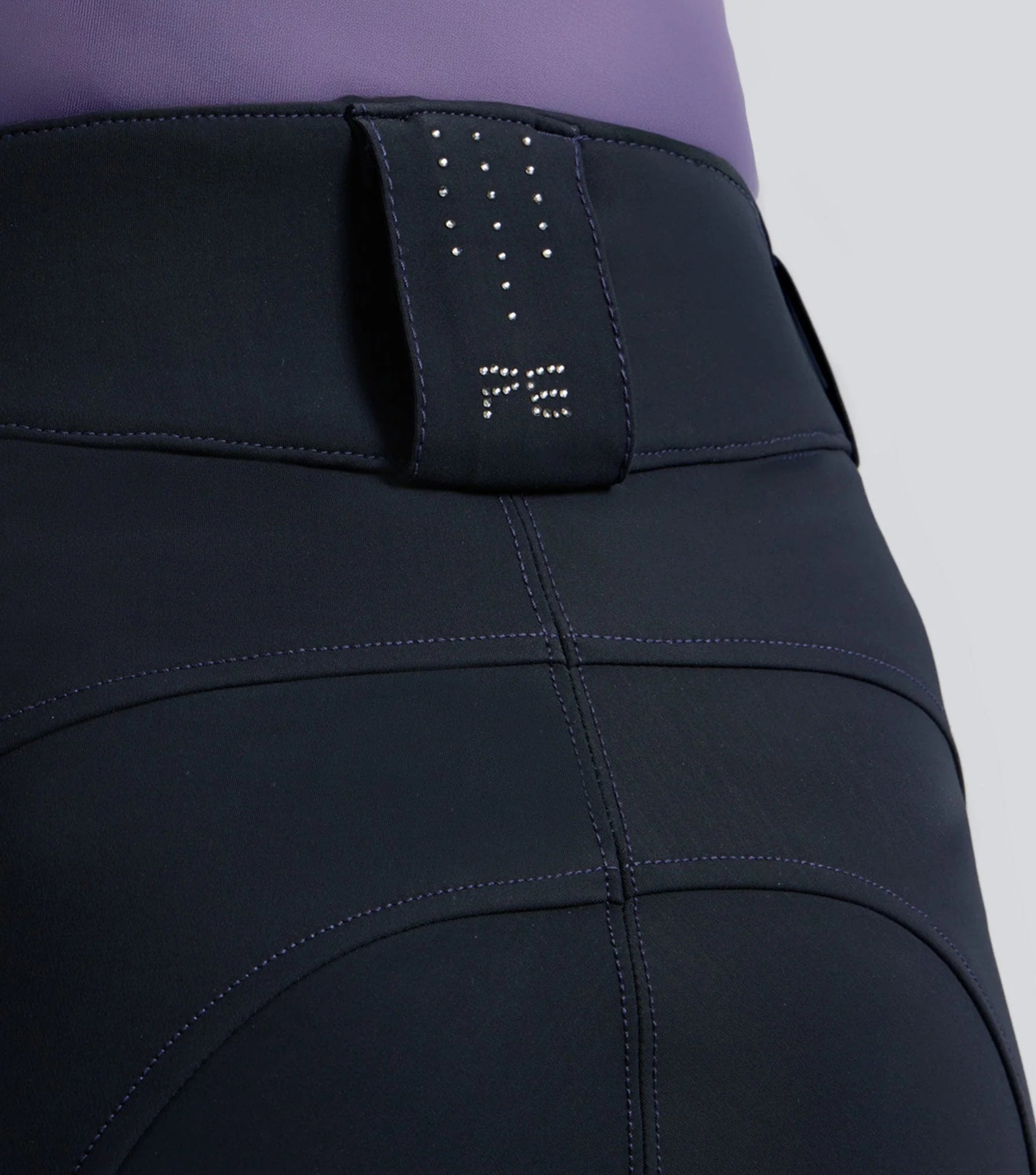 Premier Equine Alani Women's Navy Riding Breeches with Full Seat Grip - Equestrian Apparel