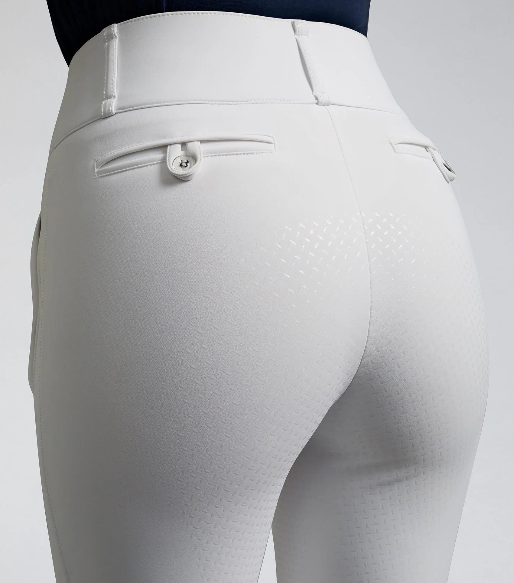 White Equestrian Riding Breeches - Full Seat Gel, Women's Competition Breeches, PREMIER EQUINE Aradina Style