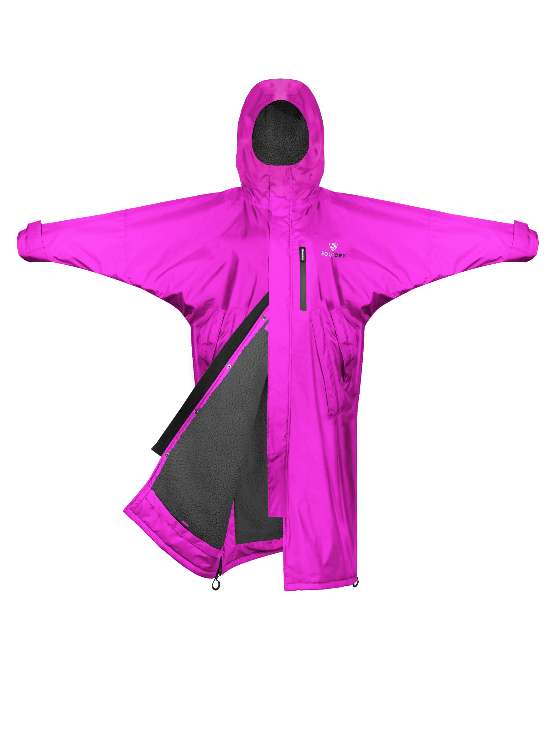 EQUIDRY Evolution Fuchsia Pink: Women's Waterproof Fleece Lined Riding Coat. Stay Warm & Dry!