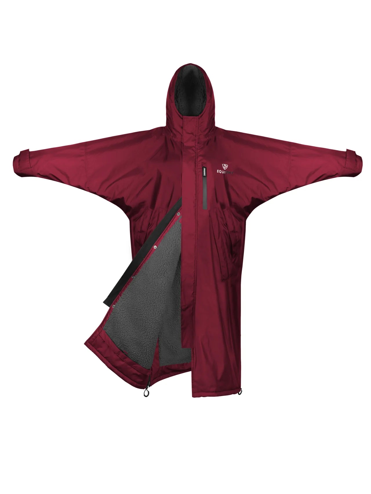 EQUIDRY Evolution Men's Plum Fleece Coat: Waterproof, Breathable, Equestrian Riding Jacket - Buy Online at Equiflair! -…