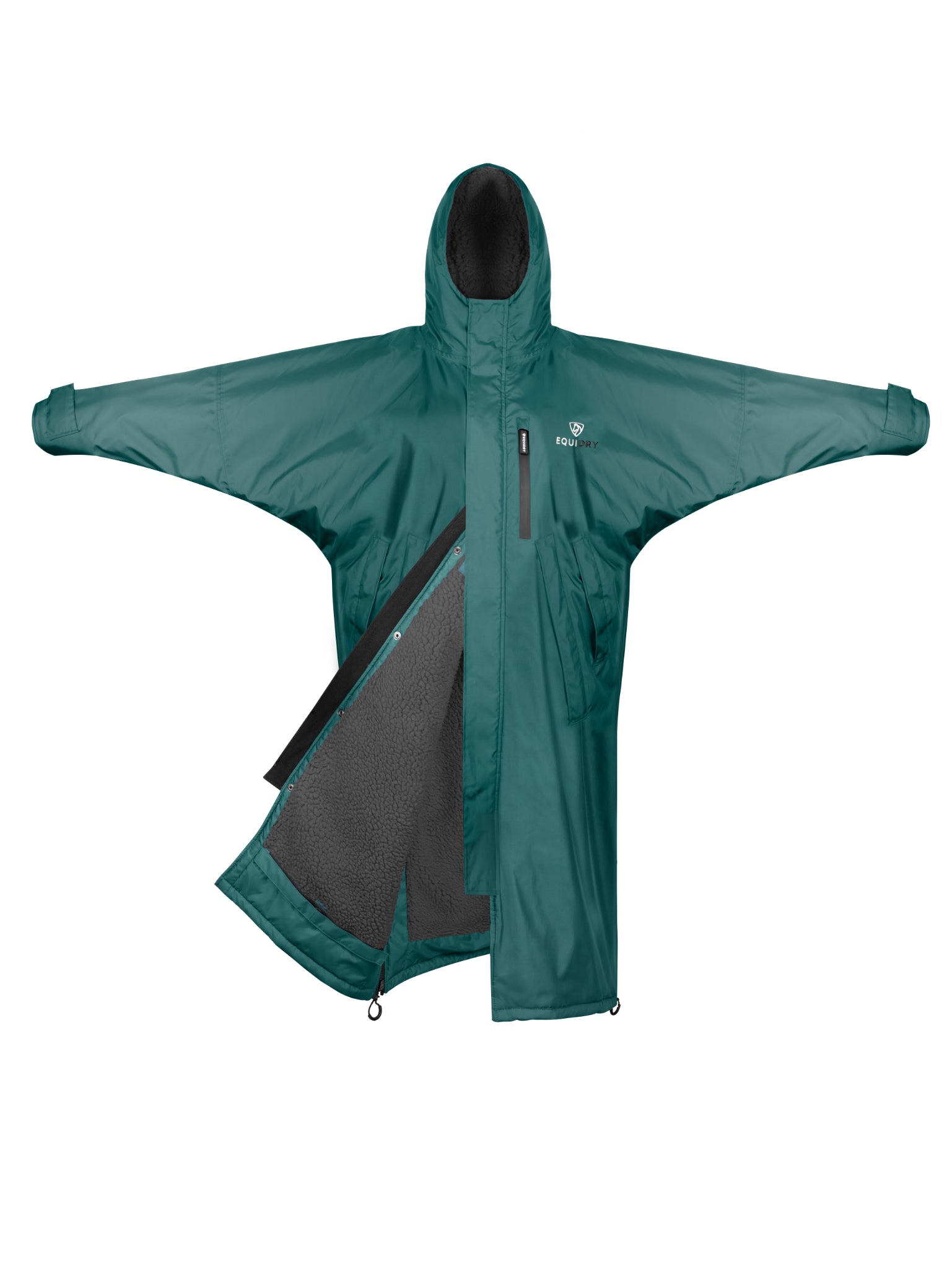 EQUIDRY Women's Teal Waterproof Horse Riding Coat Fleece Lined | Equestrian Outerwear