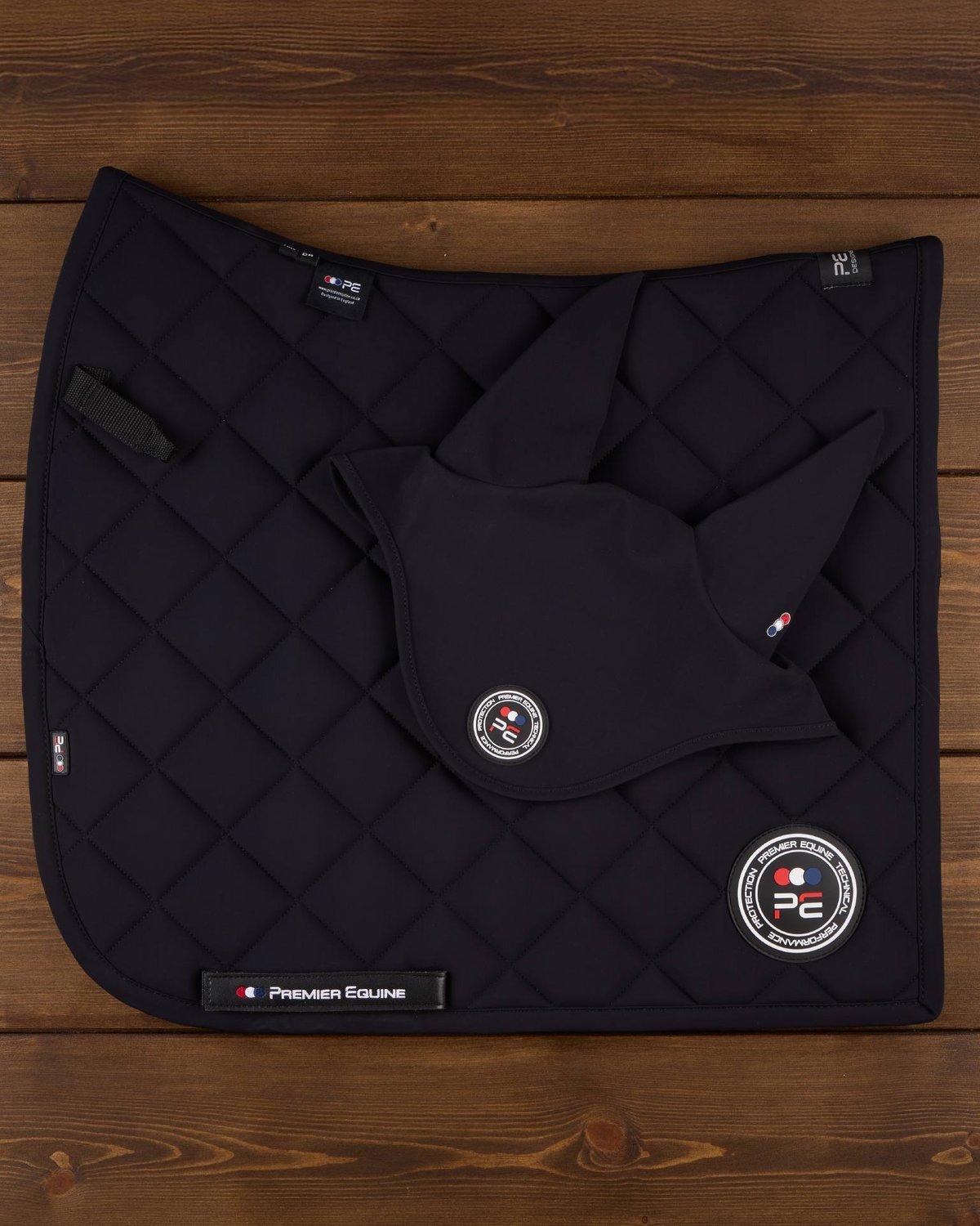 Premier Equine Atlas Close Contact Dressage Square Saddle Pad - Black