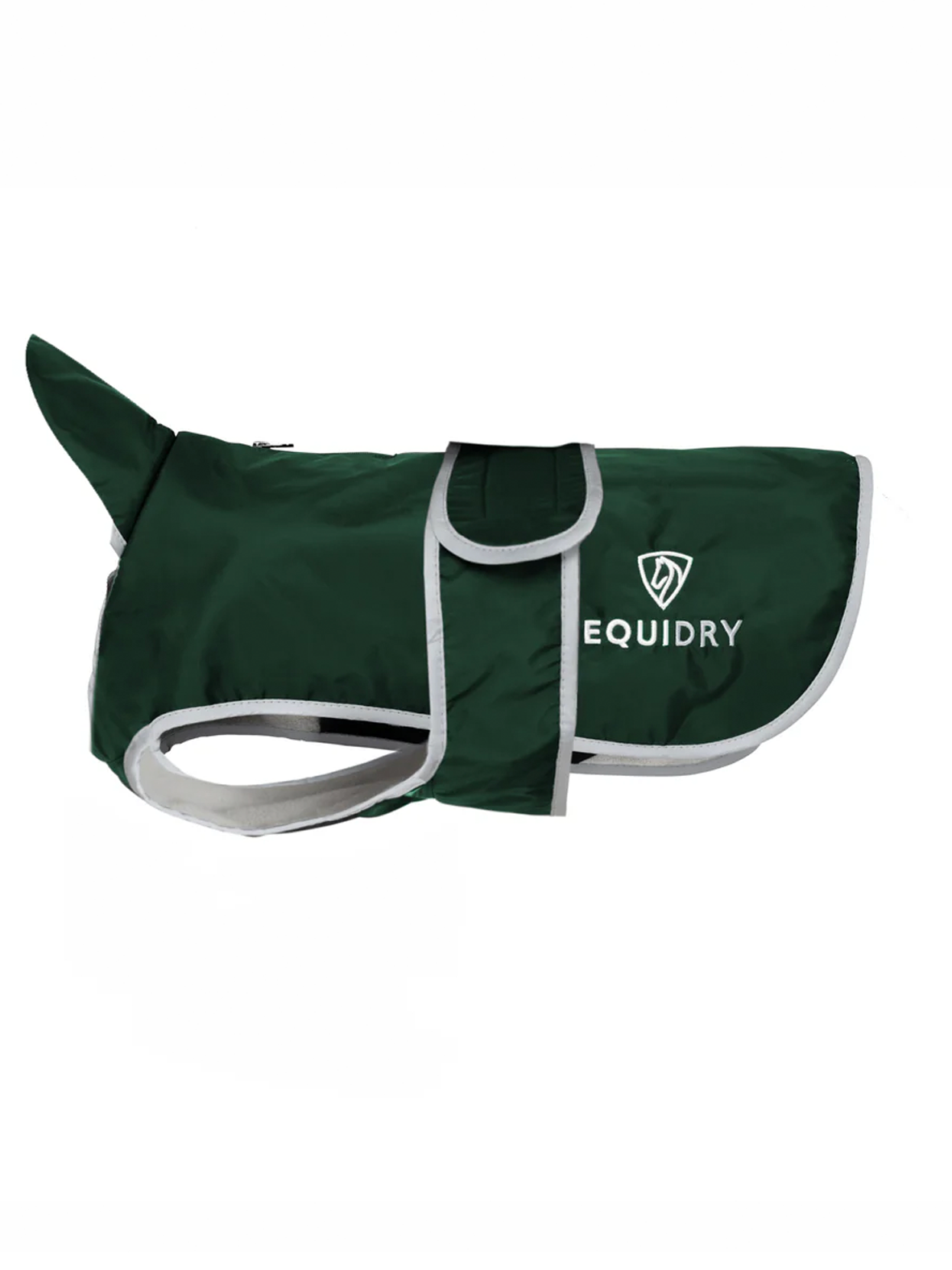 EQUIDRY Waterproof Dog Coat Black Forest Green/Grey