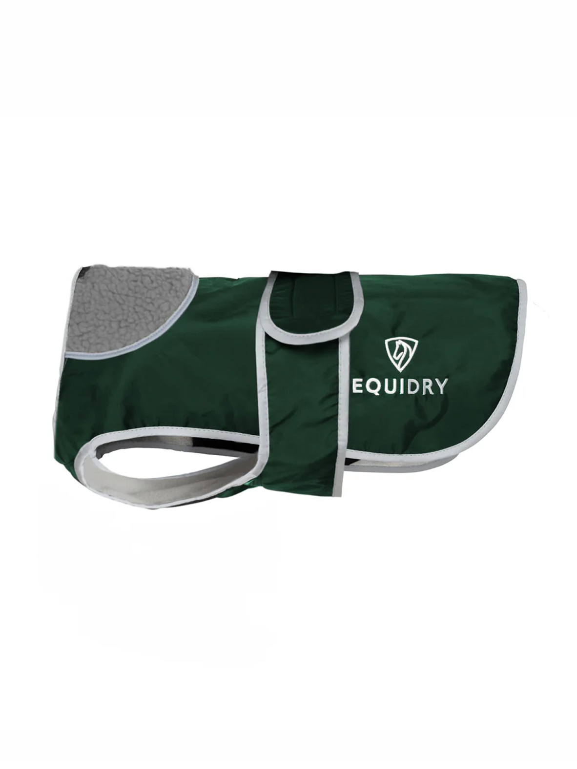 EQUIDRY Waterproof Dog Coat Black Forest Green/Grey