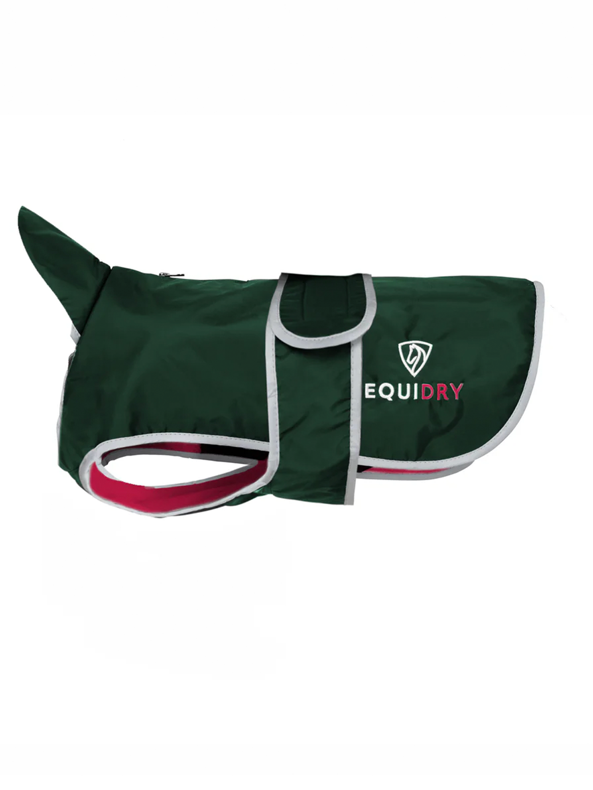 EQUIDRY Waterproof Dog Coat Black Forest Green/Peacock Pink | Equiflair