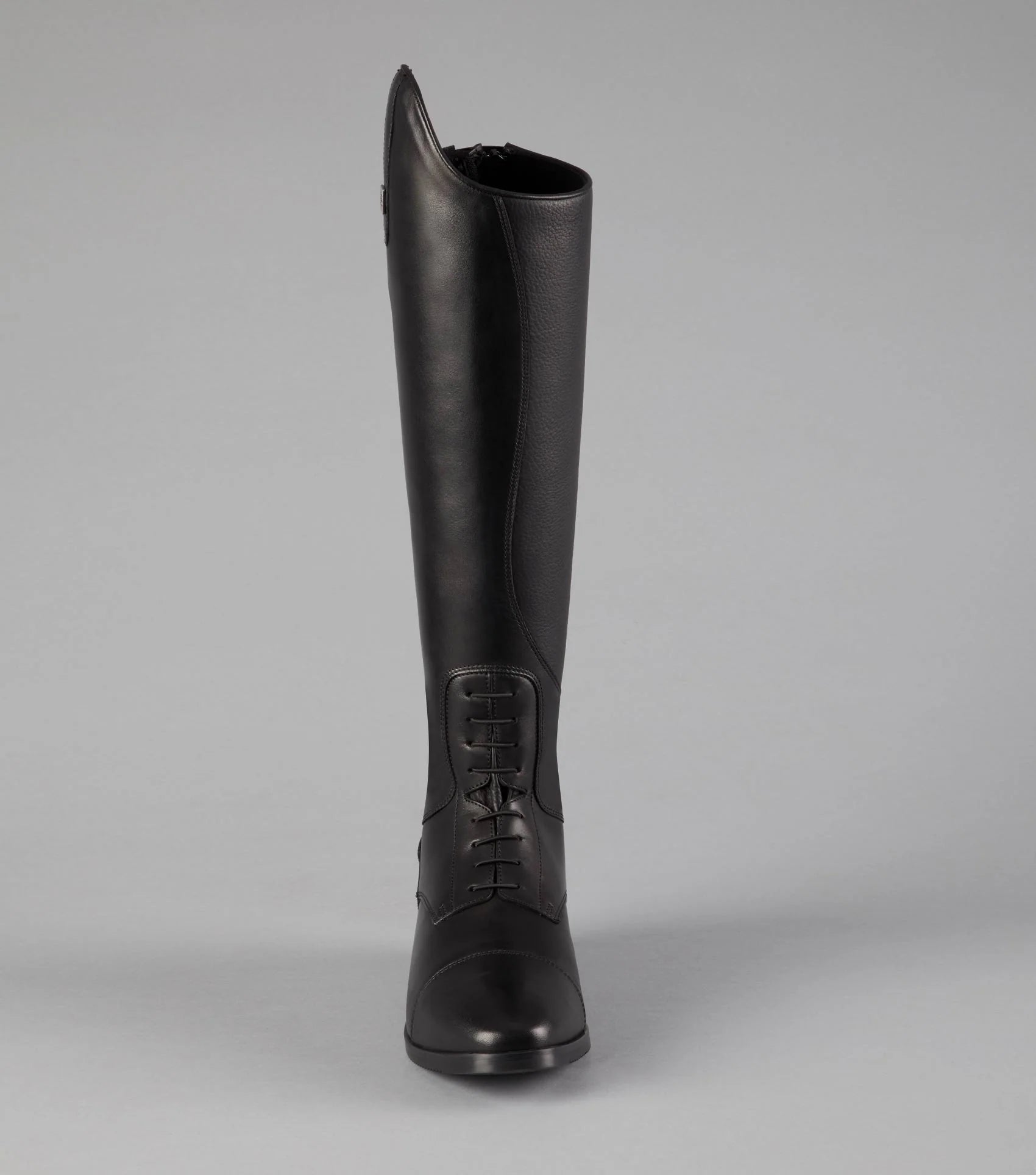Premier Equine Botero Men's Tall Leather Riding Boots, Black Field Boot with Elasticated Laces