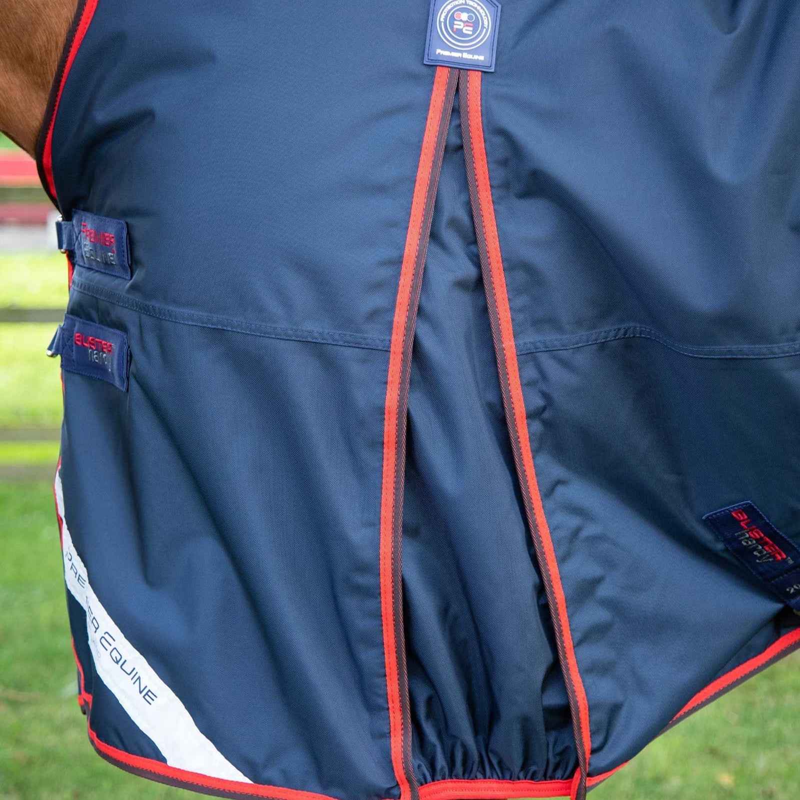 Premier Equine Buster Hardy 200g Half Neck Turnout Rug Navy