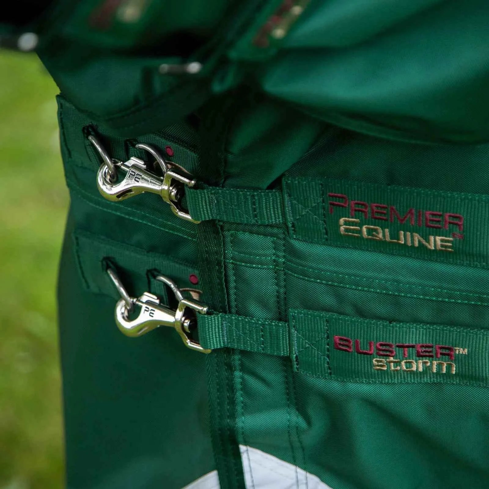 Premier Equine Buster Storm 220g Combo Turnout Rug with Classic Neck Green