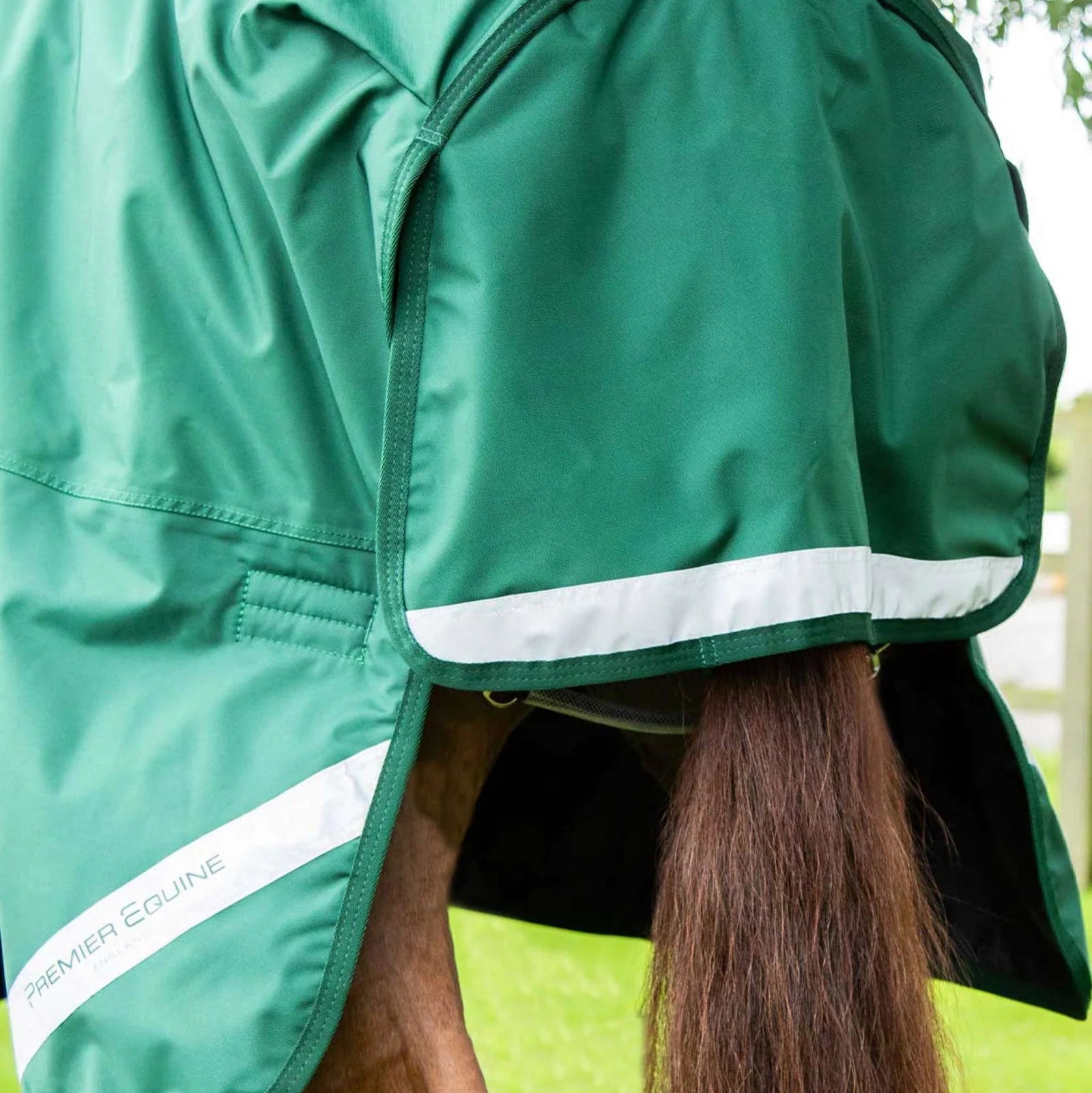 Premier Equine Buster Storm 220g Combo Turnout Rug with Classic Neck Green