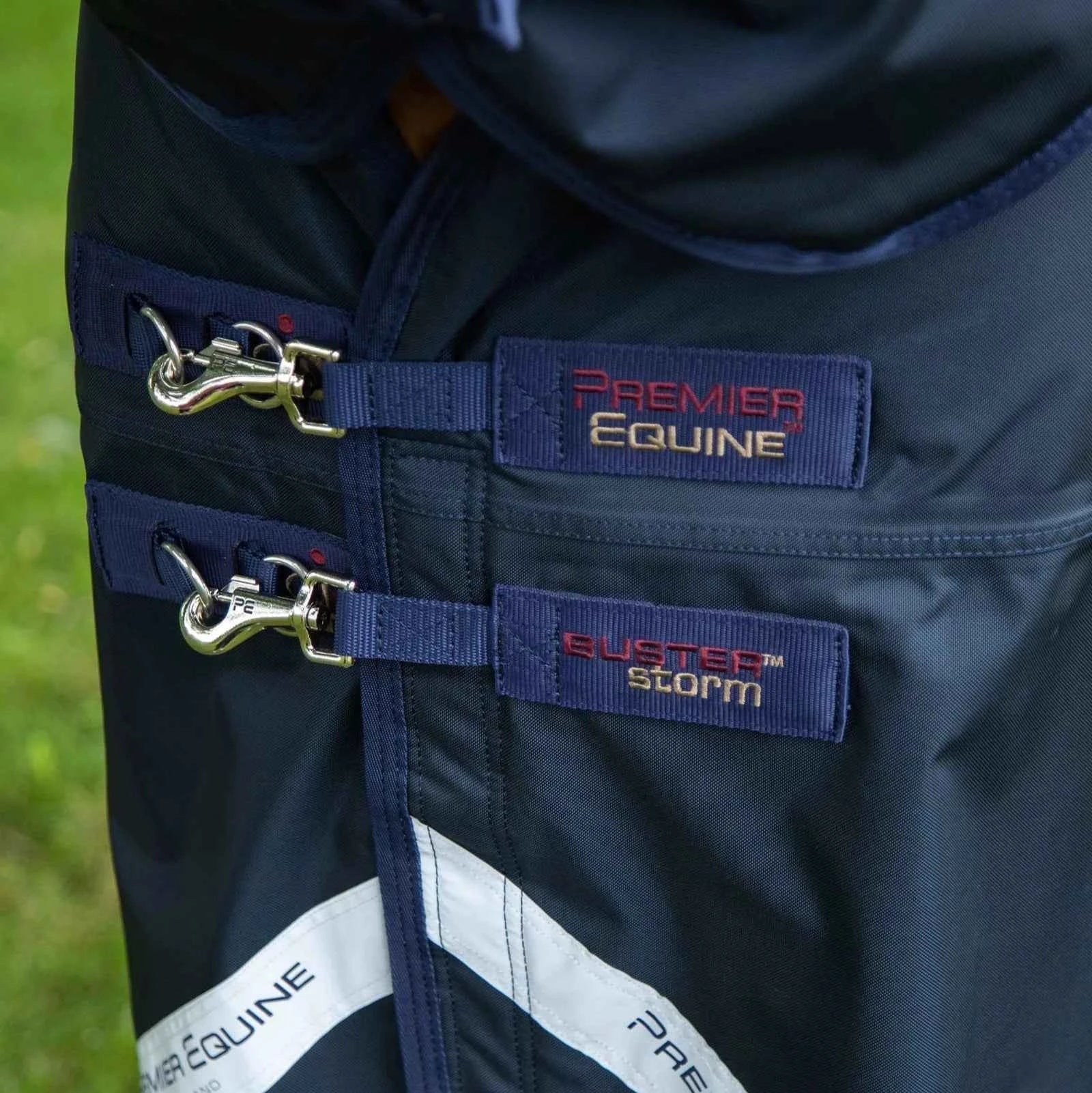 Premier Equine Buster Storm 220g Combo Turnout Rug with Classic Neck Navy