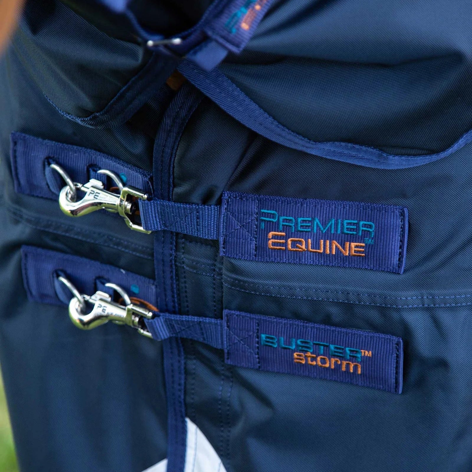Premier Equine Buster Storm 420g Combo Turnout Rug with Classic Neck Navy