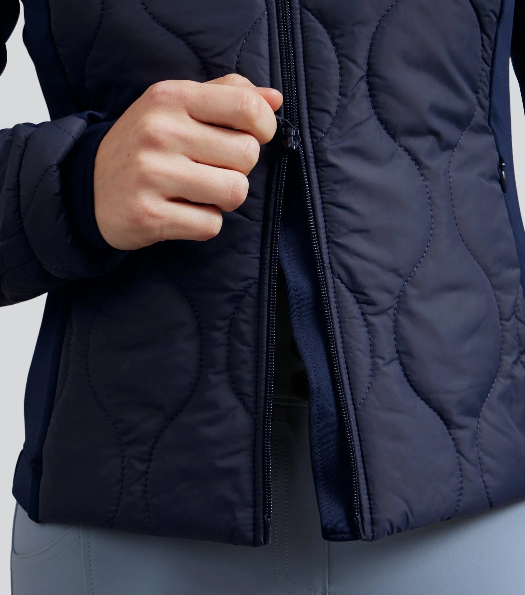 Navy Quilted Women's Riding Jacket - Equestrian Apparel