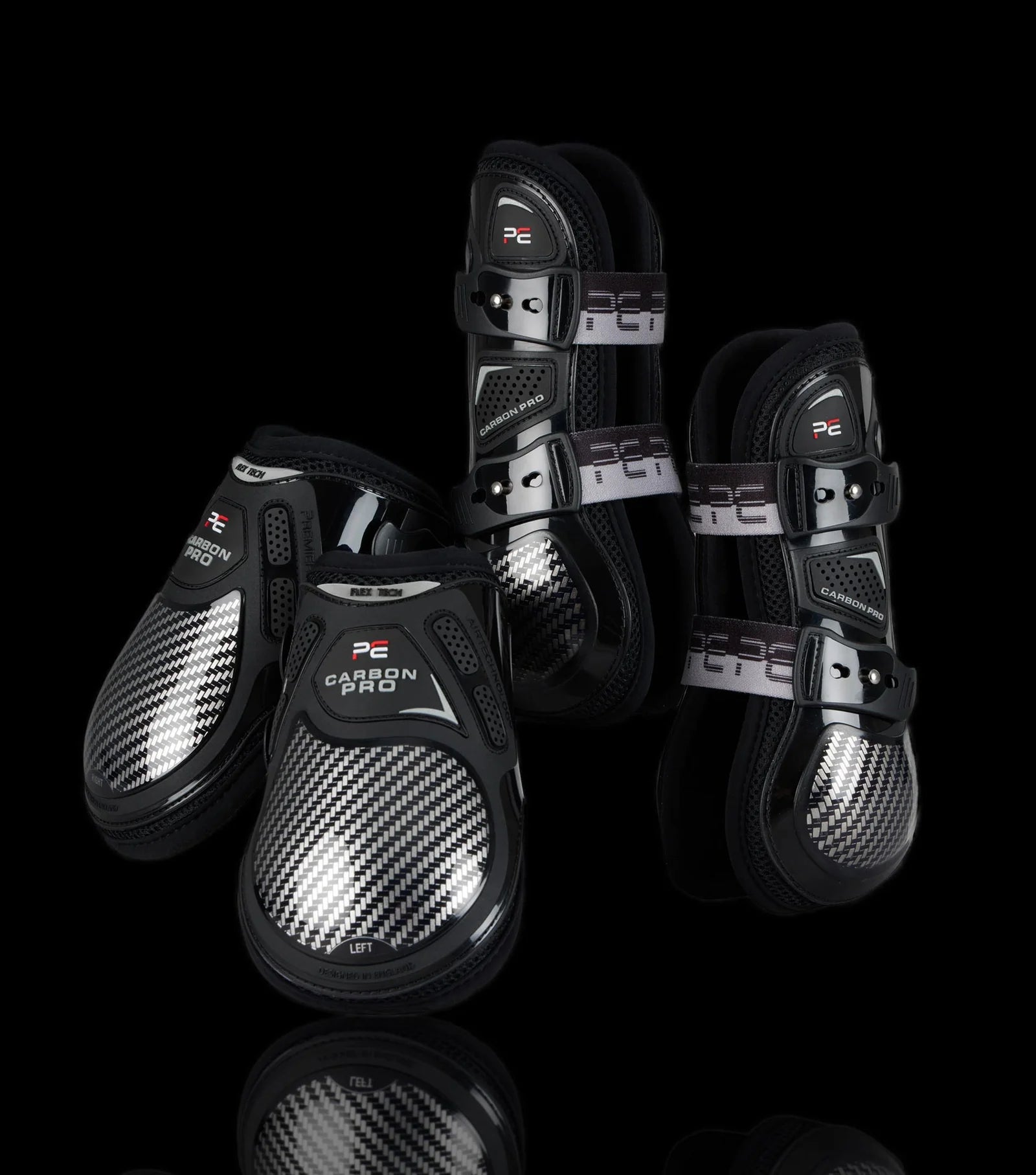 Premier Equine Carbon Pro Tendon Boots Black