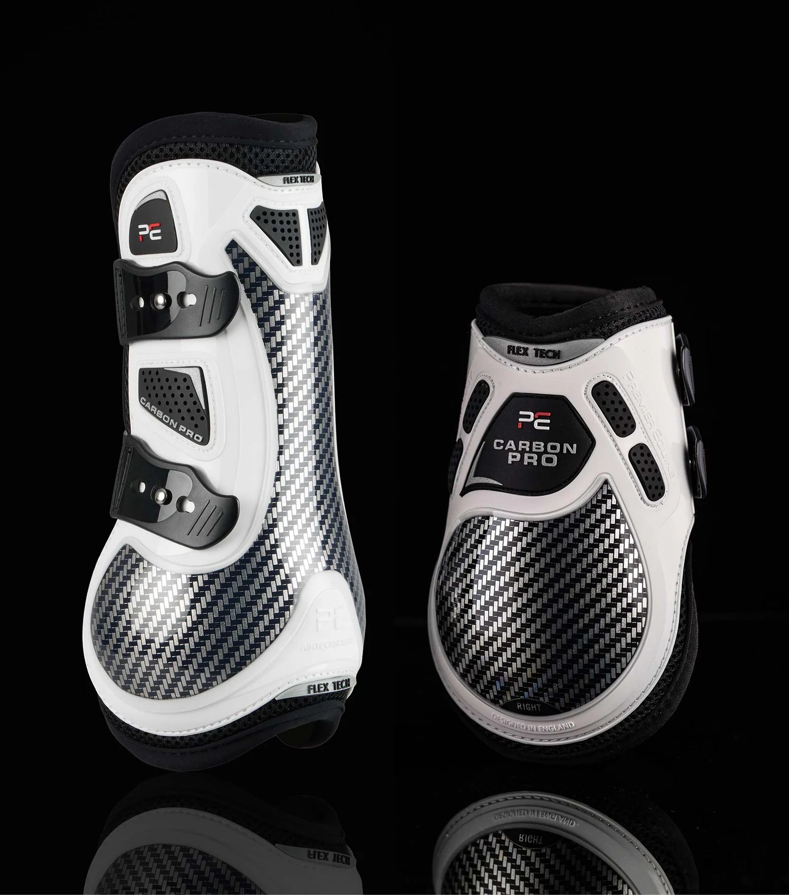 Premier Equine Carbon Pro Tendon Boots White