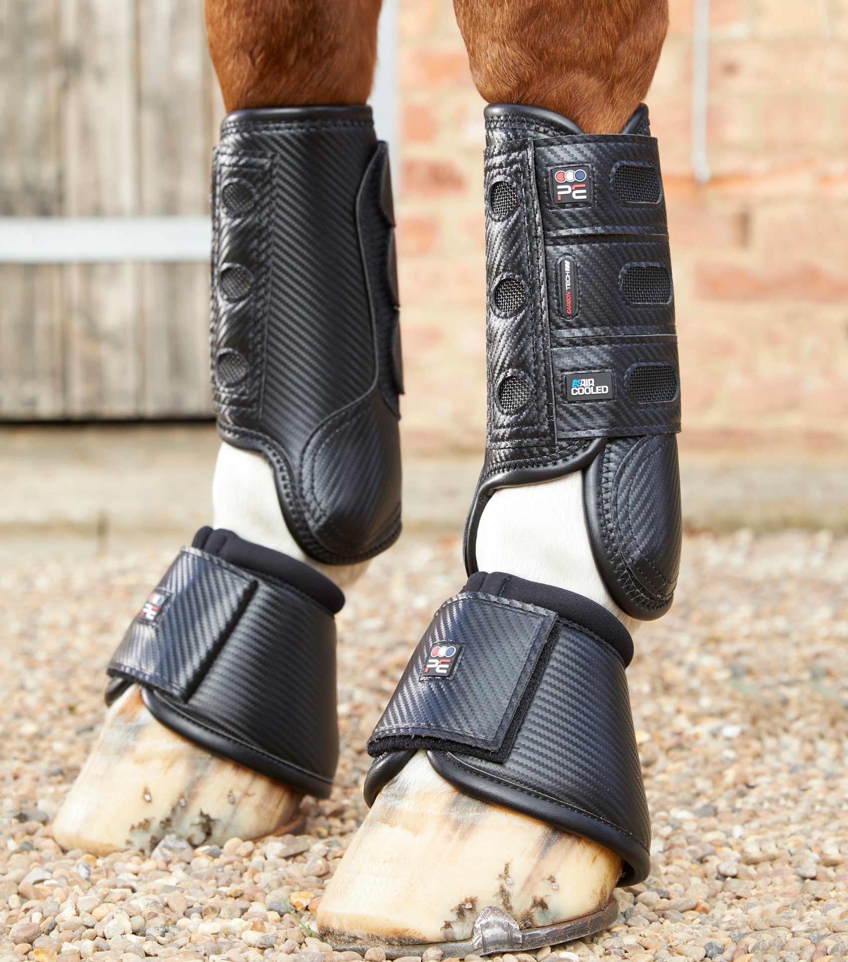 Premier Equine Carbon Tech Air Cooled Eventing Boots Black, Horse Leg Protection
