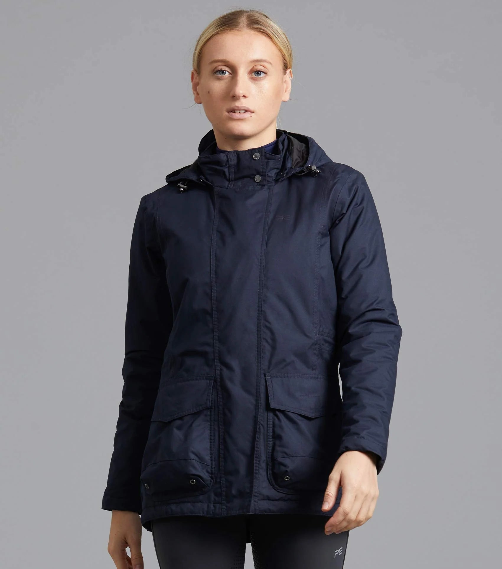 Premier Equine Cascata Navy Waterproof Riding Coat | Women's Equestrian Jacket | Equiflair