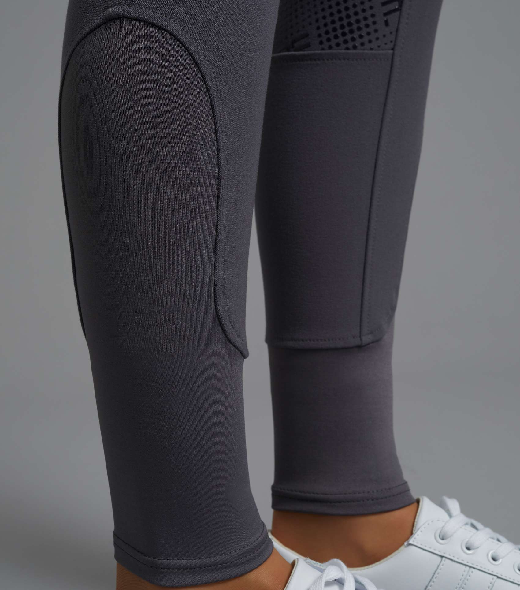 Premier Equine Cassa Ladies Riding Breeches Anthracite: Full Seat Silicone Grip Equestrian Pants