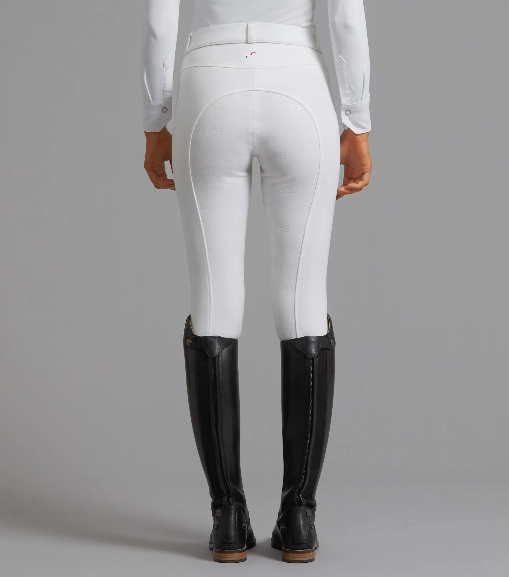 PREMIER EQUINE Cassa Ladies White Full Seat Gel Competition Riding Breeches - Equestrian Apparel