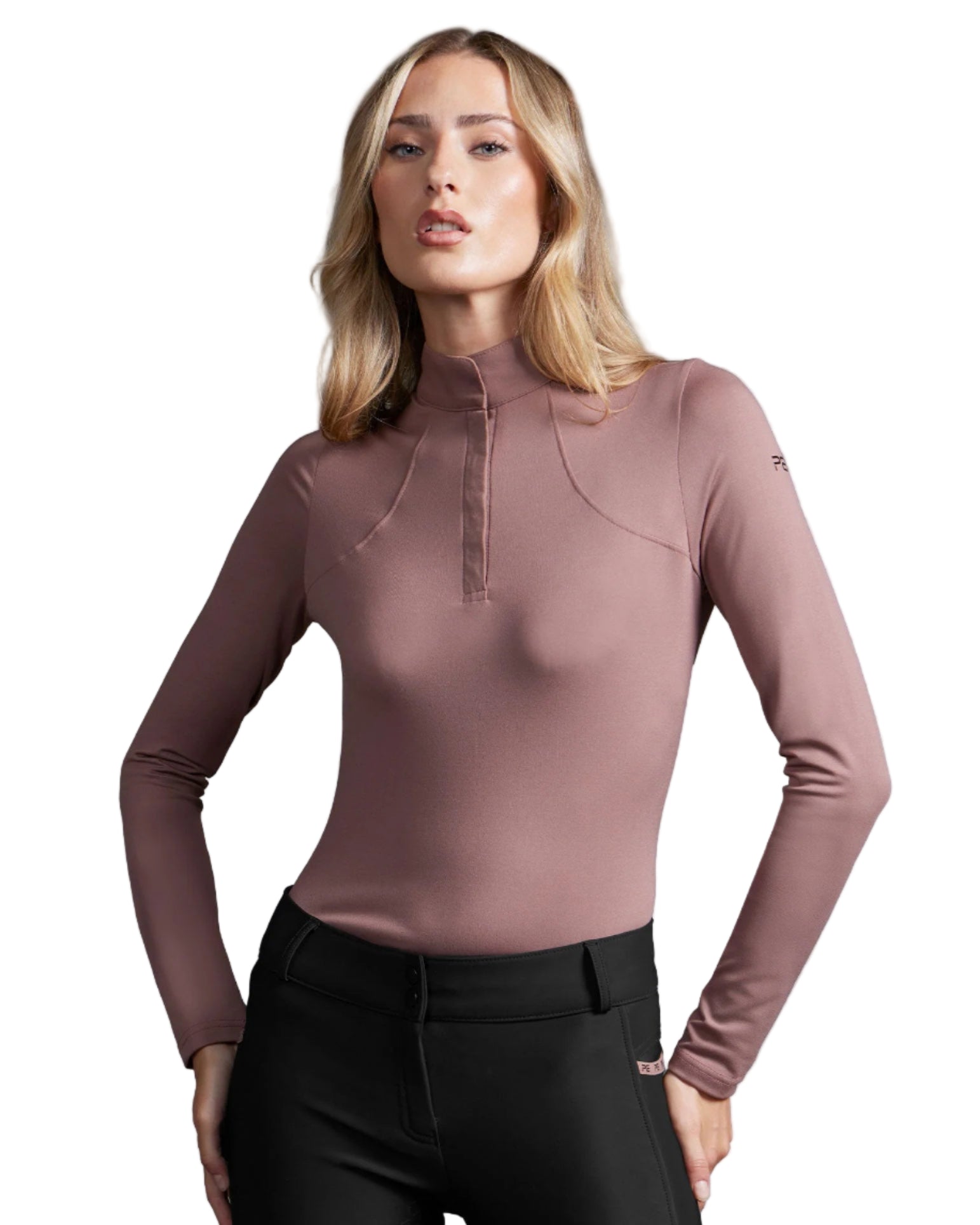 Premier Equine Catori Womens Long Sleeve Base Layer Dusty Rose - Clothing location-109746323830-outofstock UK 6