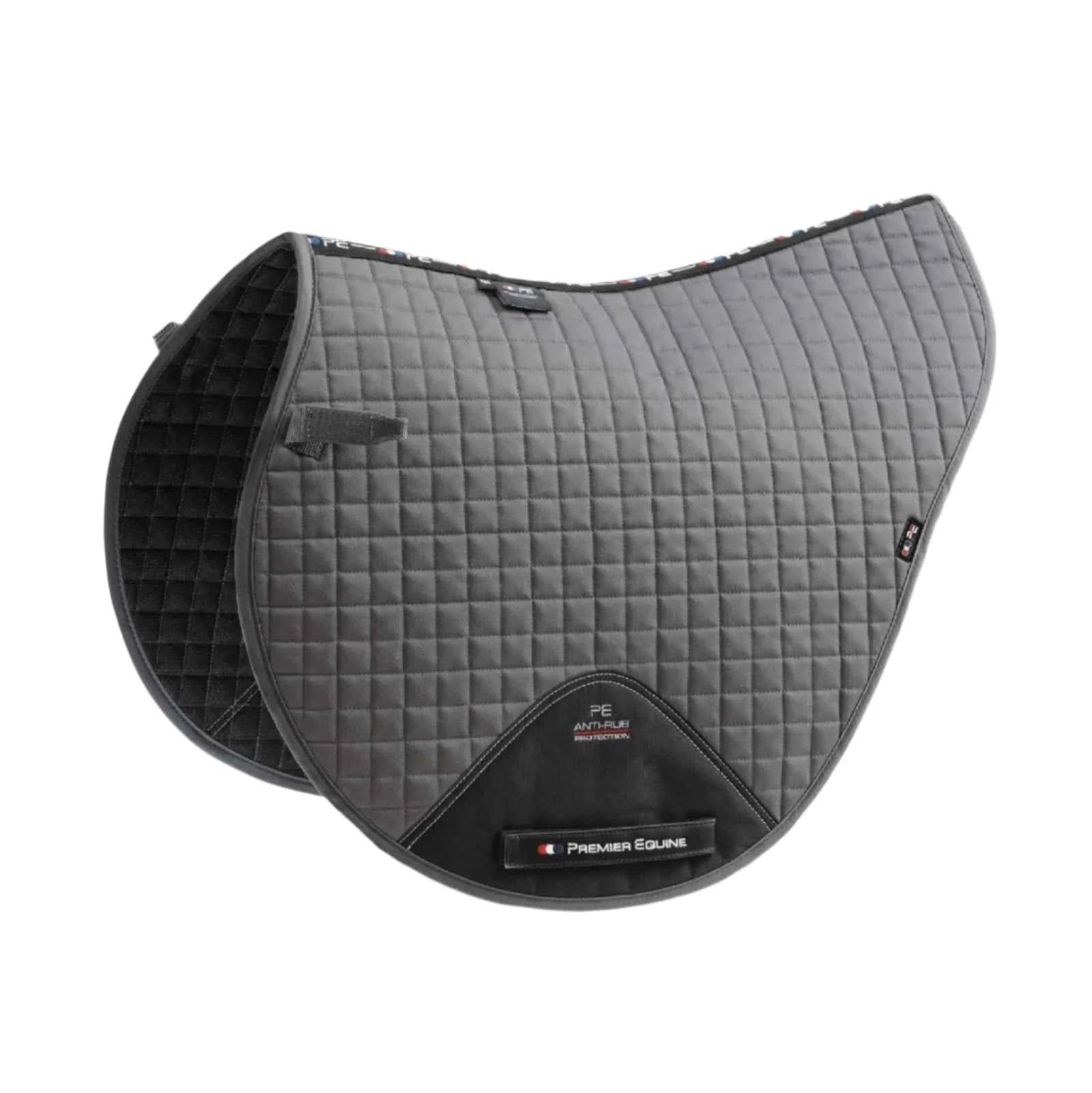 Premier Equine Close Contact Cotton Cross Country Saddle Pad Grey