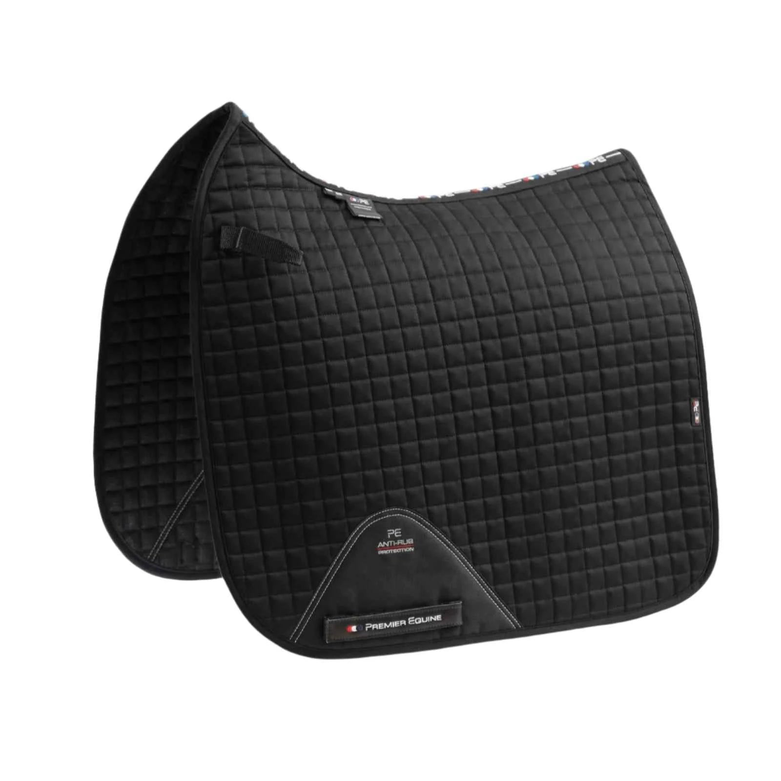 Premier Equine Close Contact Cotton Dressage Saddle Pad Black