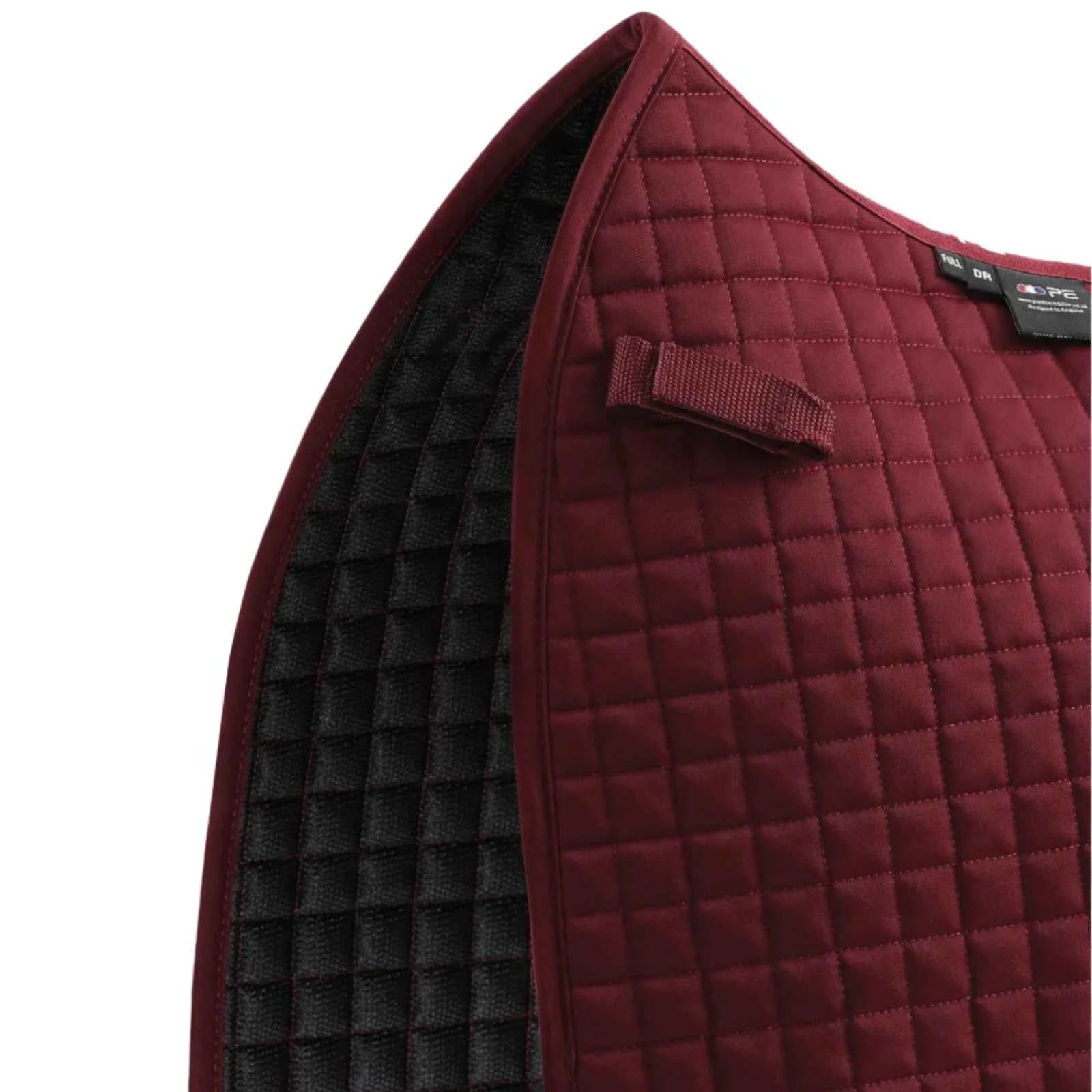 Premier Equine Close Contact Cotton Dressage Saddle Pad Burgundy