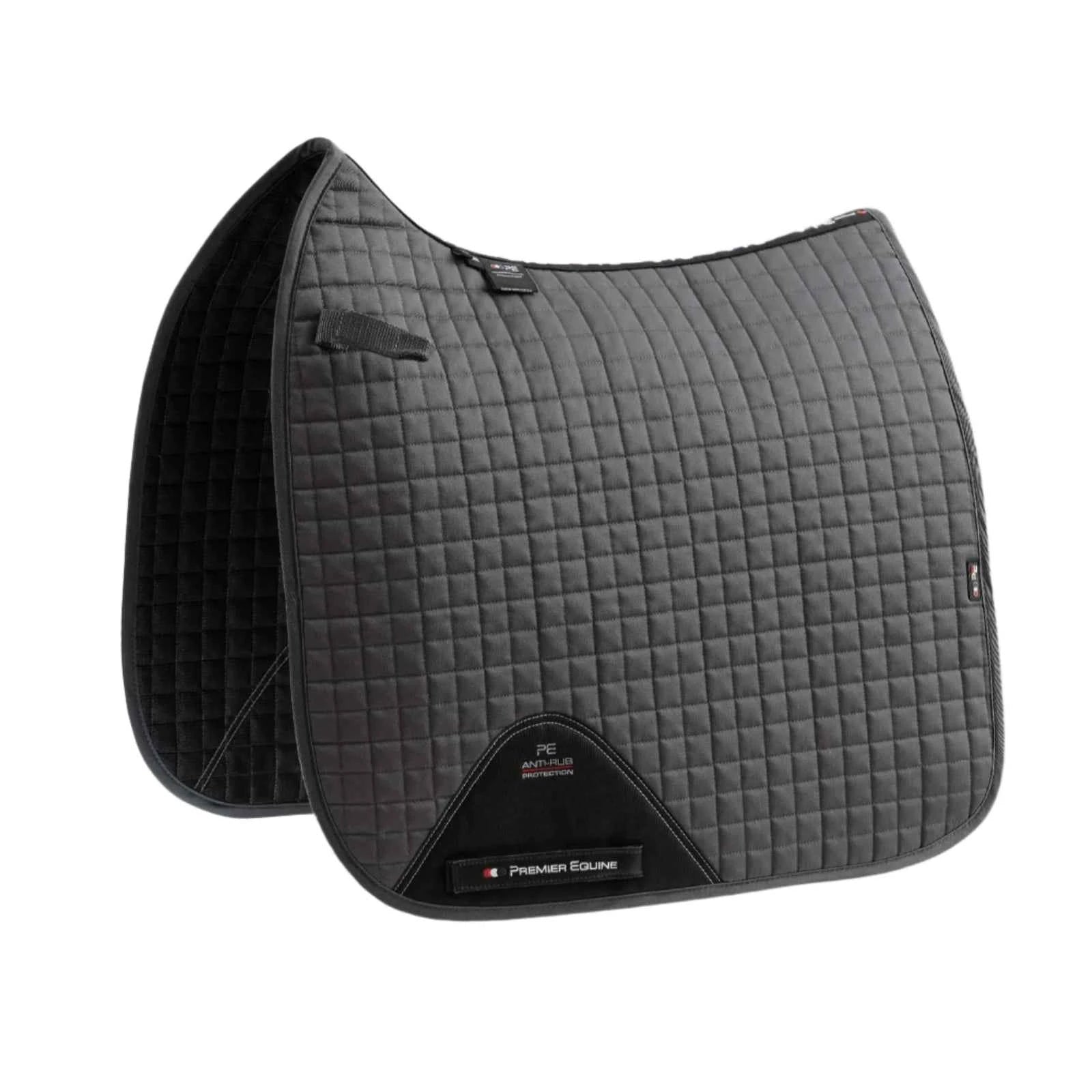 Premier Equine Close Contact Cotton Dressage Saddle Pad Grey