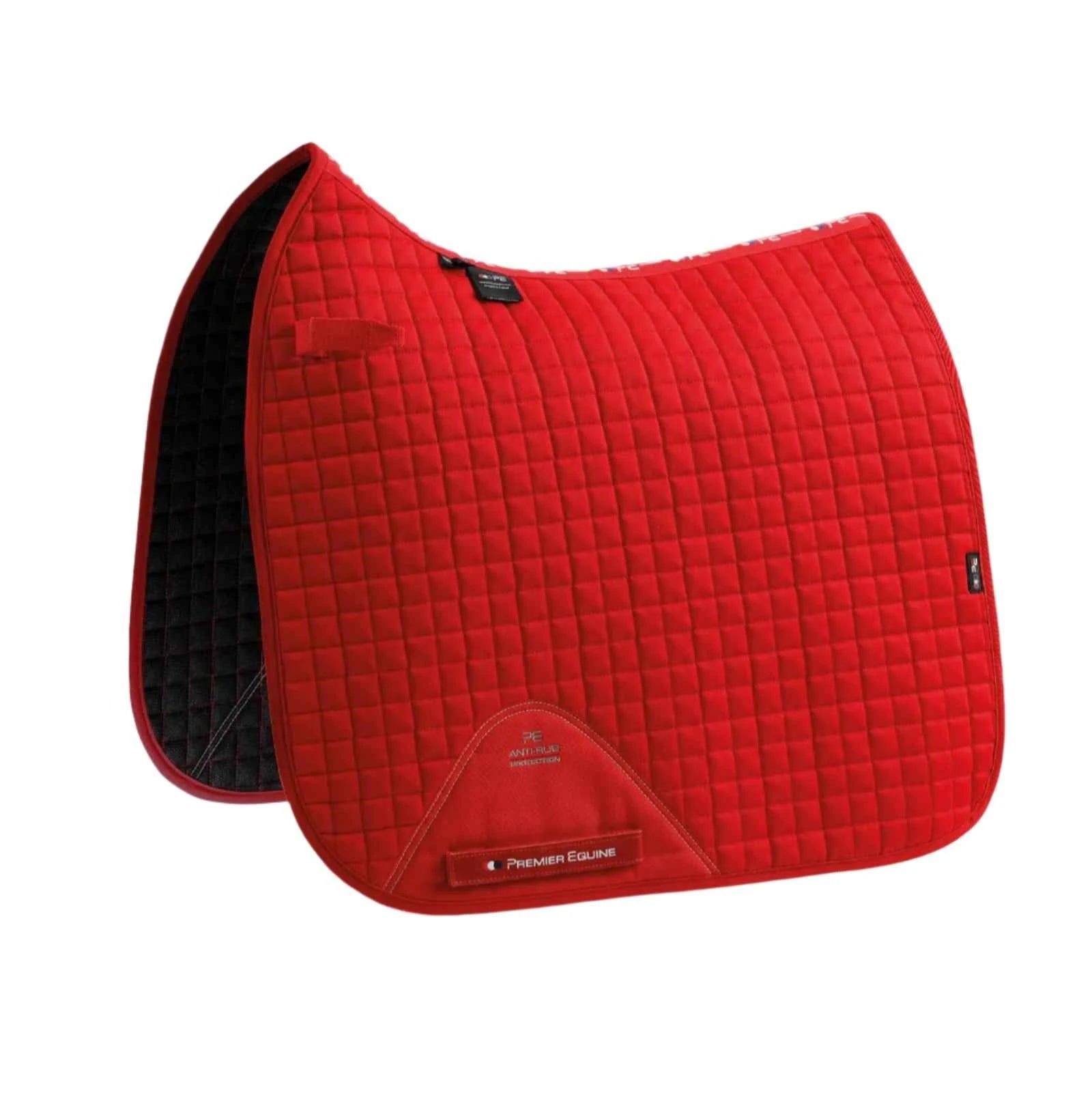 Premier Equine Close Contact Cotton Dressage Saddle Pad Red