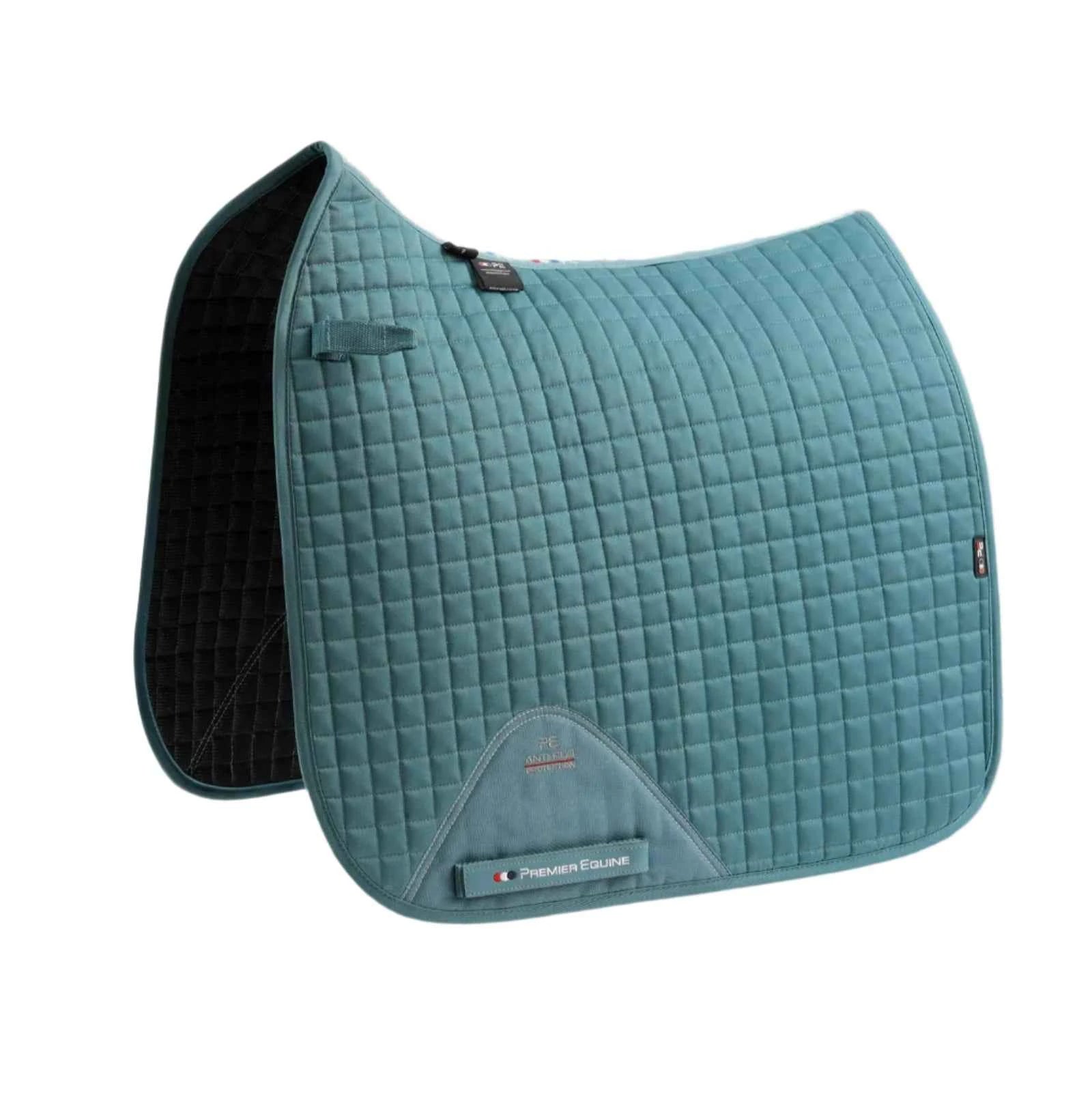 Premier Equine Close Contact Cotton Dressage Saddle Pad Turquoise