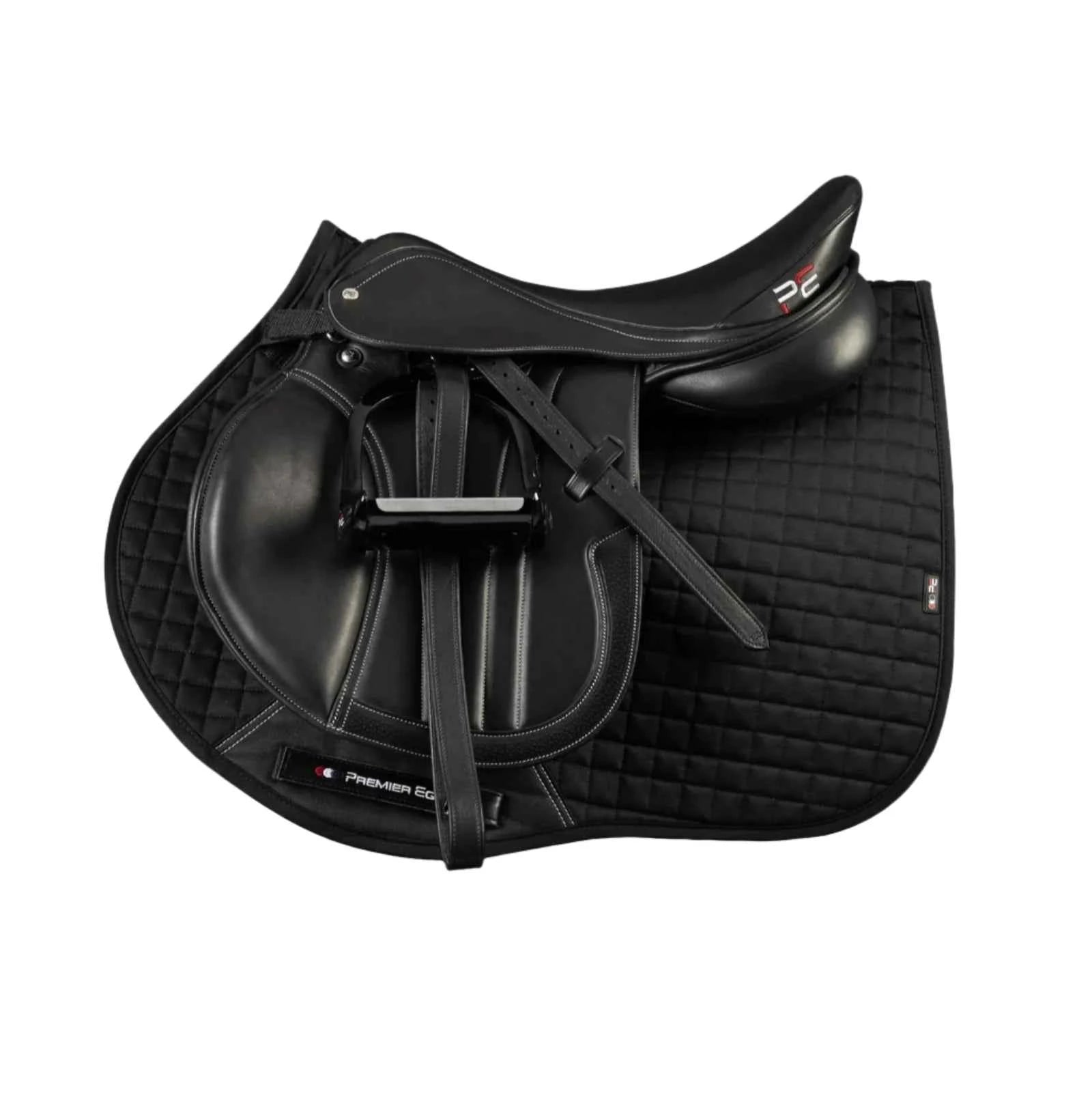 Premier Equine Close Contact Cotton GP/Jump Saddle Pad Black