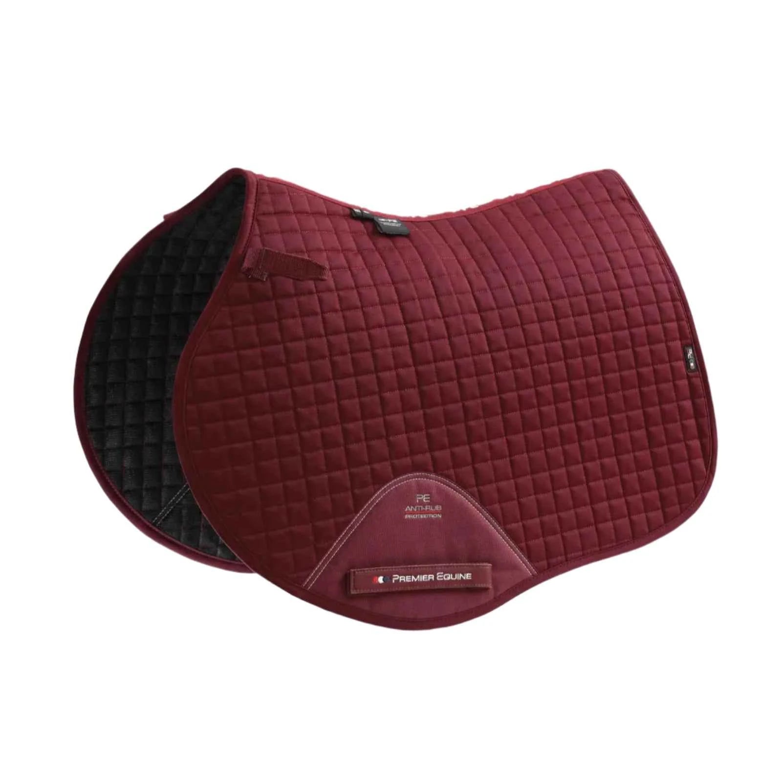 Premier Equine Close Contact Cotton GP/Jump Saddle Pad Burgundy