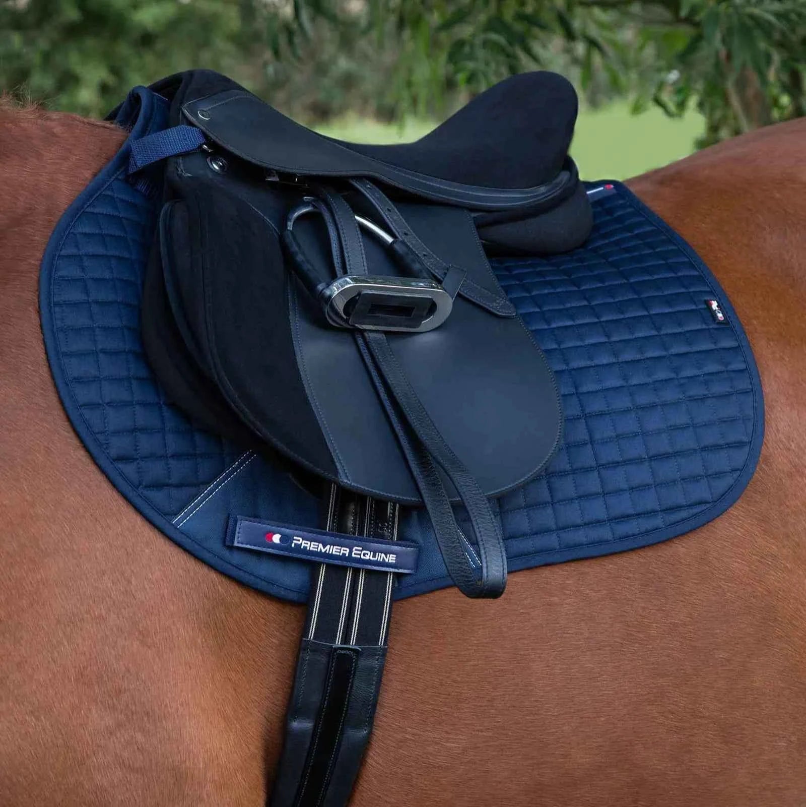 Premier Equine Close Contact Cotton GP/Jump Saddle Pad Navy