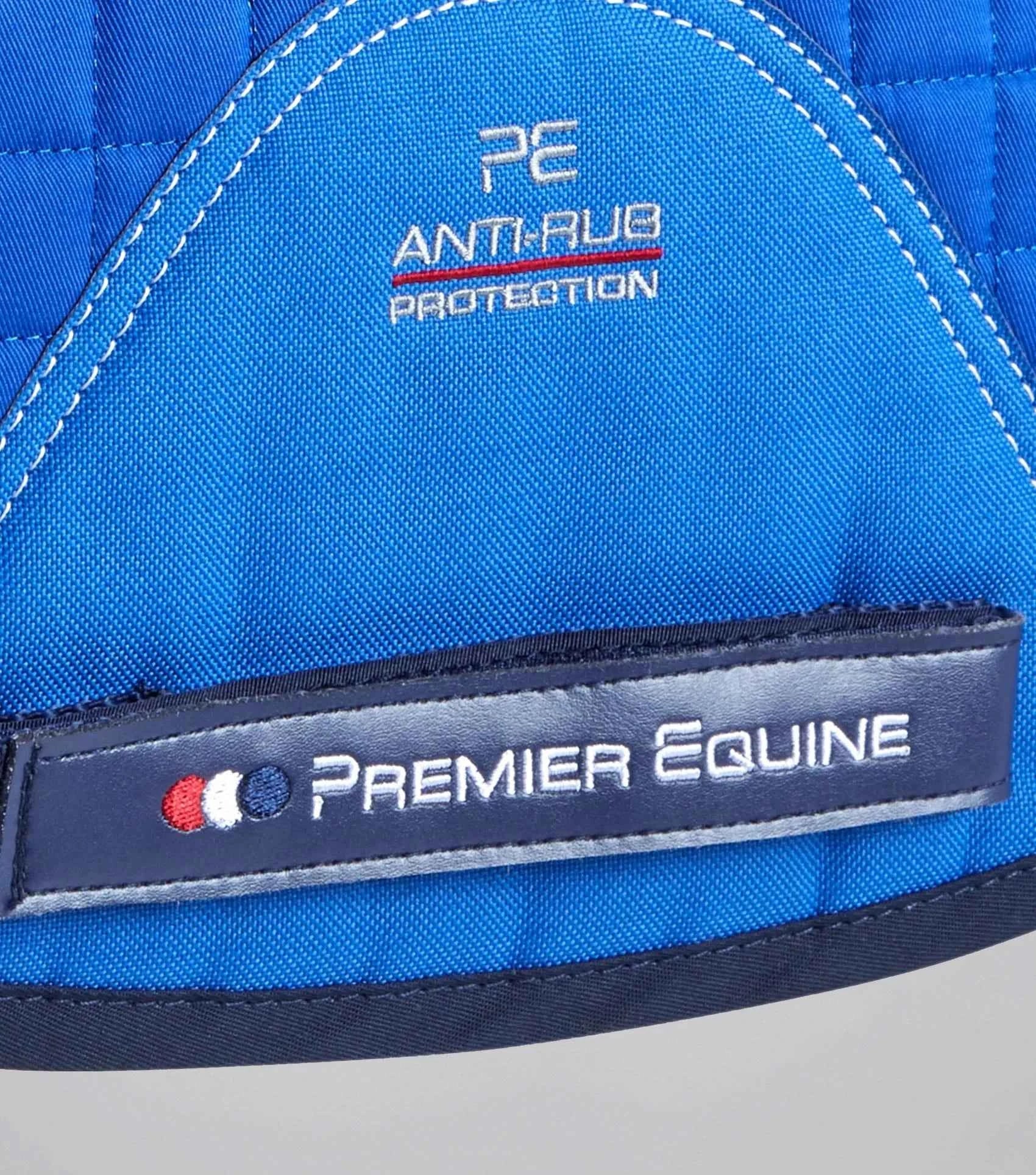 Premier Equine Close Contact Merino Wool European Saddle Pad - GP/Jump Square Royal Blue/Navy