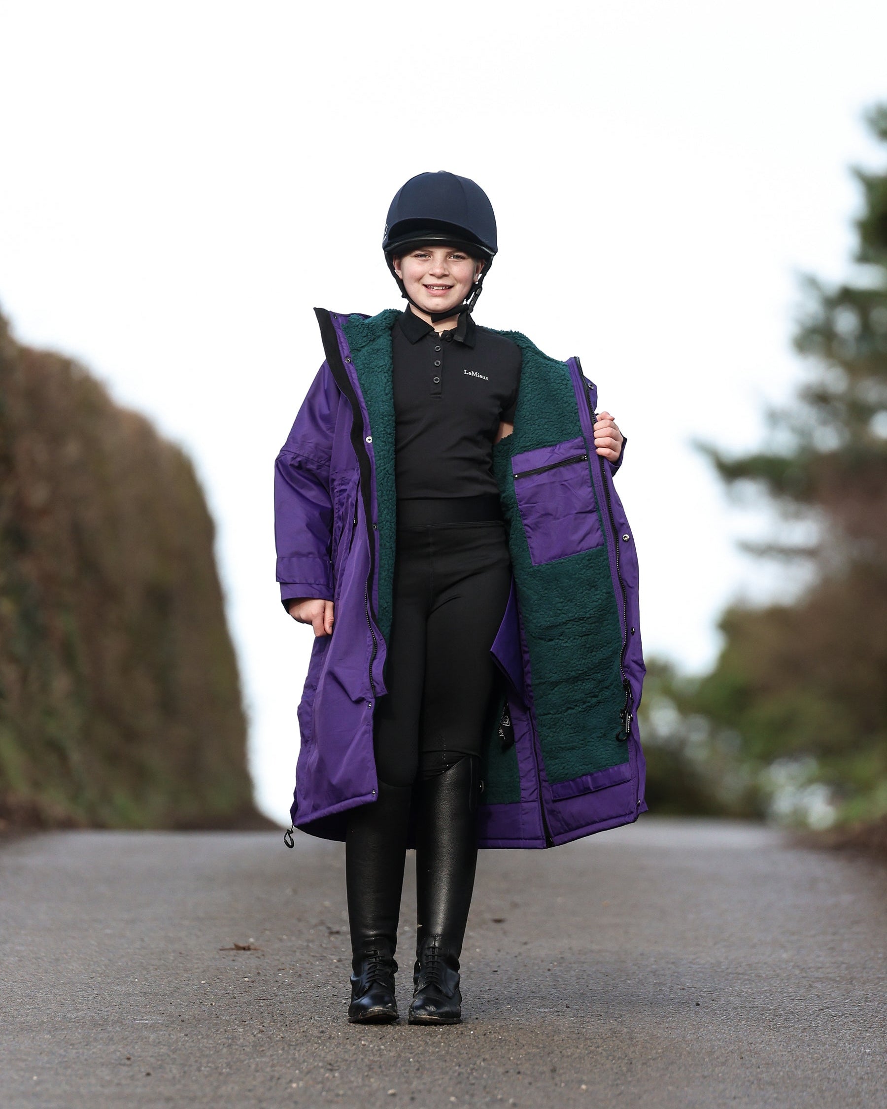 EQUIDRY Evolution Children's Thick Fleece Purple/Teal