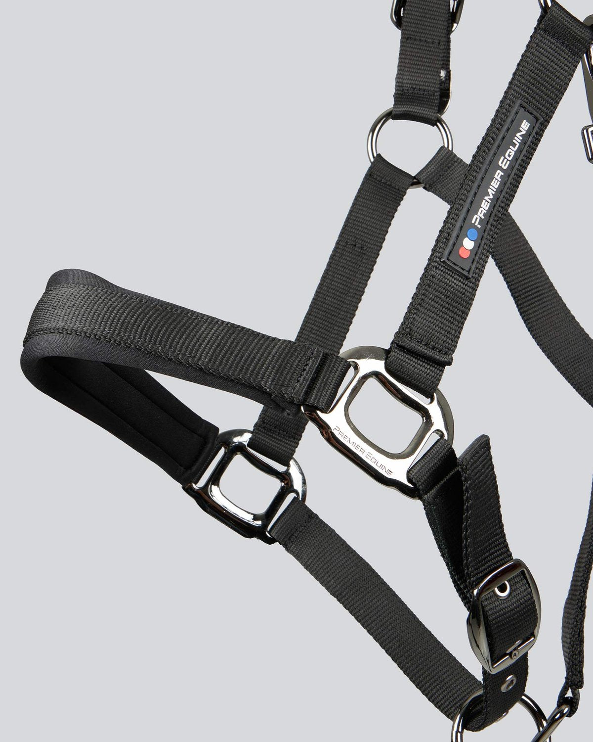 Premier Equine Corda Padded Head Collar with Lead Rope Black