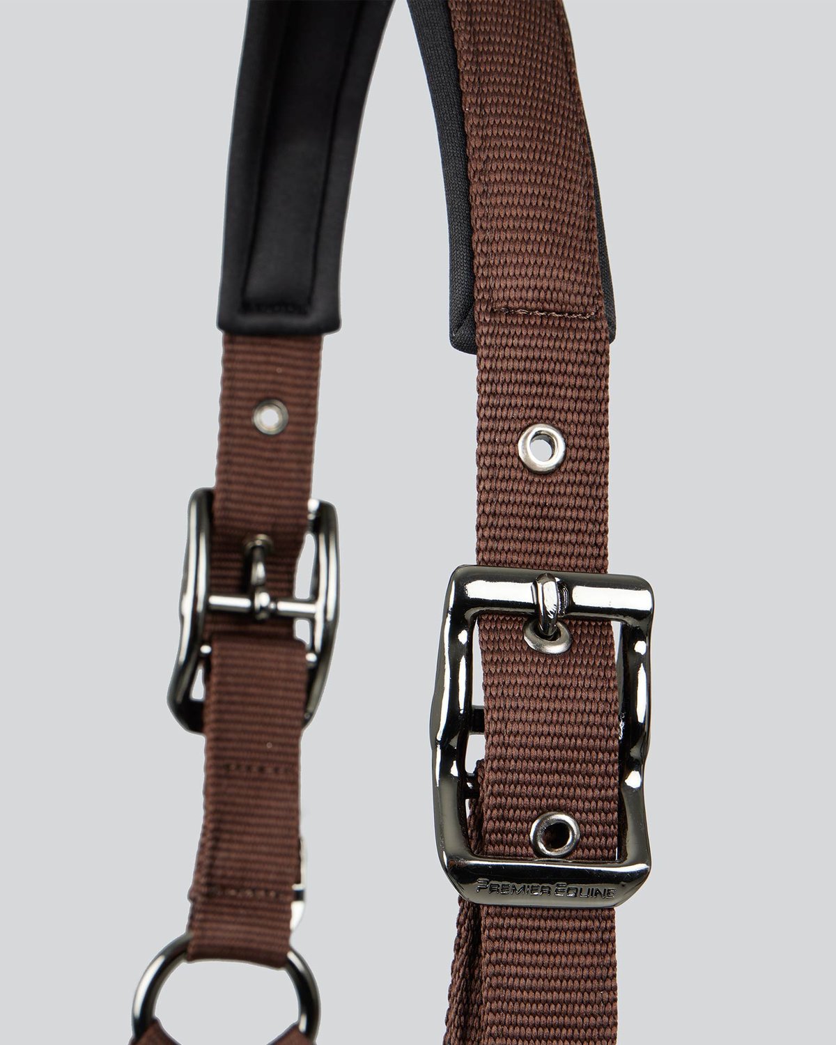 Premier Equine Corda Padded Head Collar with Lead Rope Brown