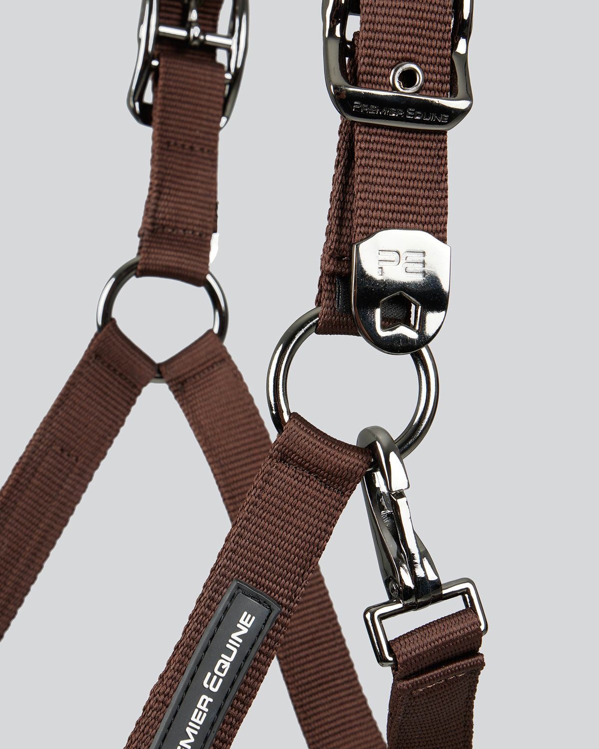Premier Equine Corda Padded Head Collar with Lead Rope Brown