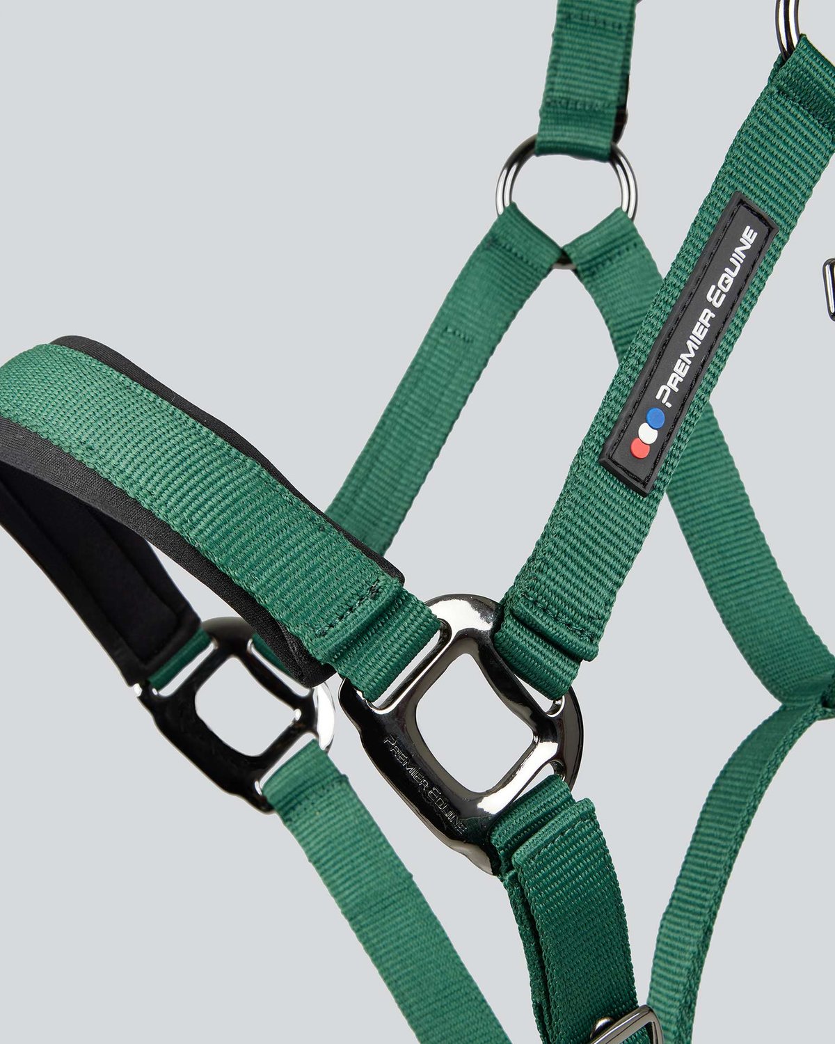 Premier Equine Corda Padded Head Collar with Lead Rope Green