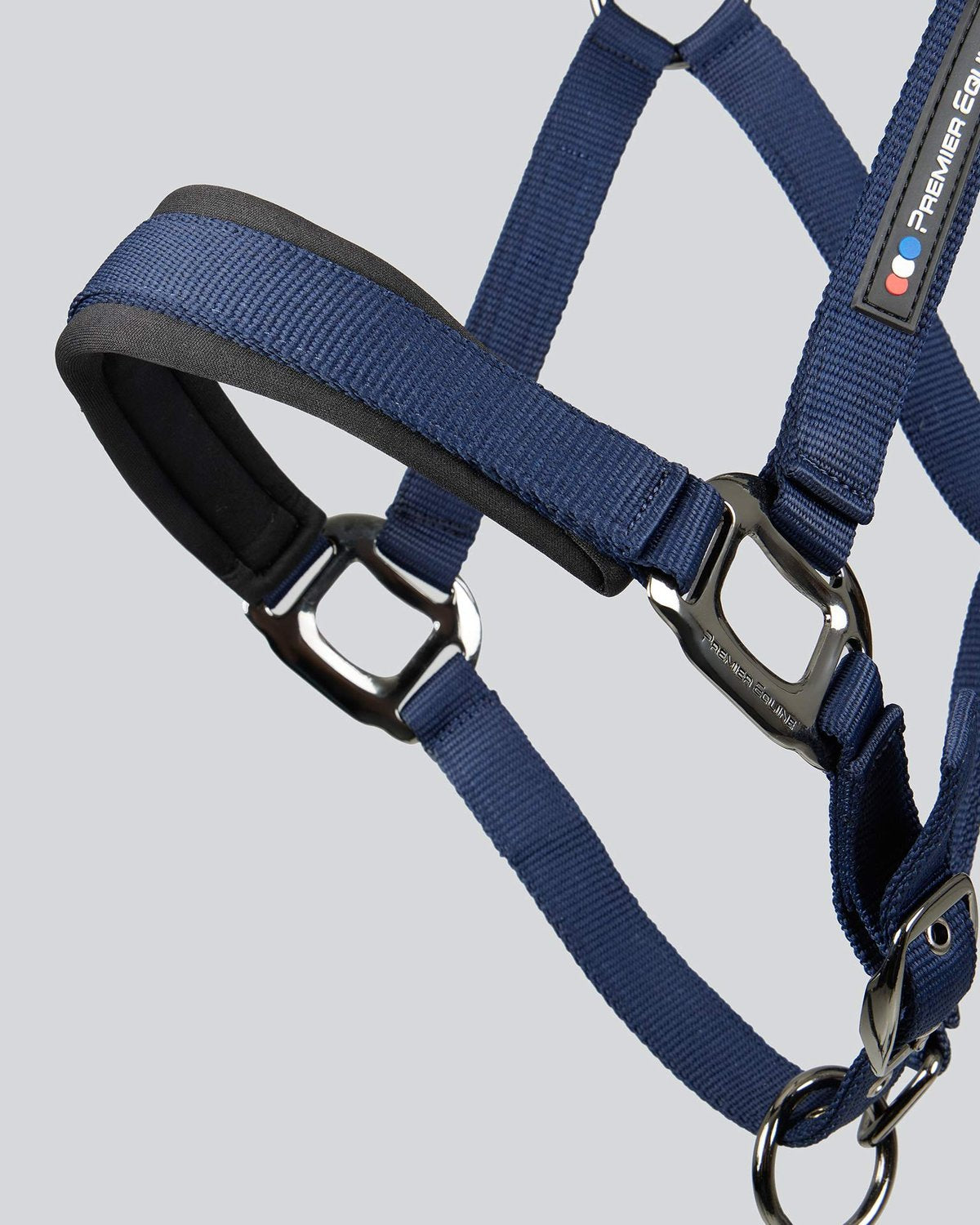 Premier Equine Corda Padded Head Collar with Lead Rope Navy