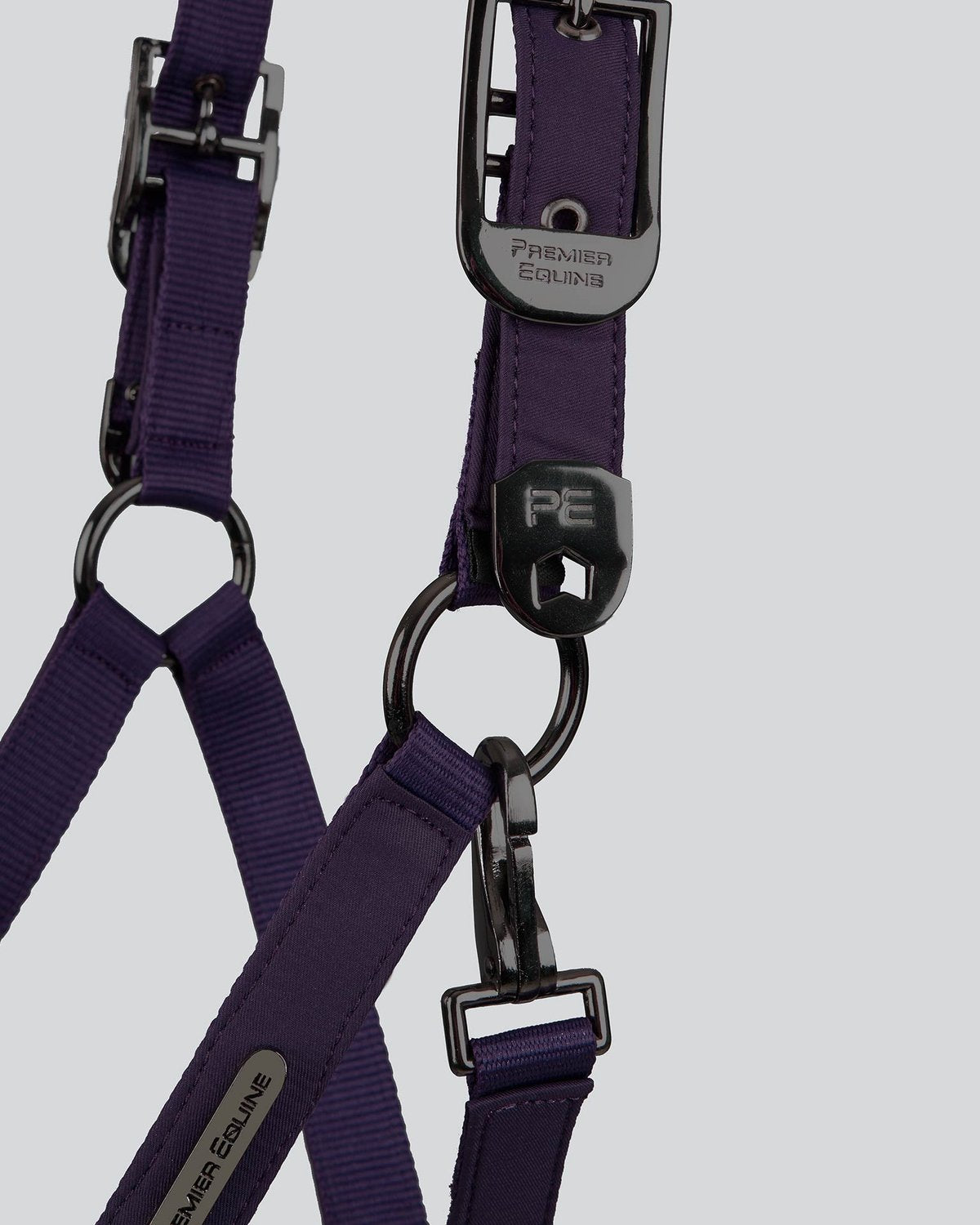 Premier Equine Duco Padded Head Collar with Lead Rope Grape