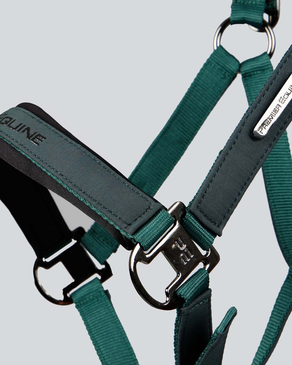 Premier Equine Duco Padded Head Collar with Lead Rope Green