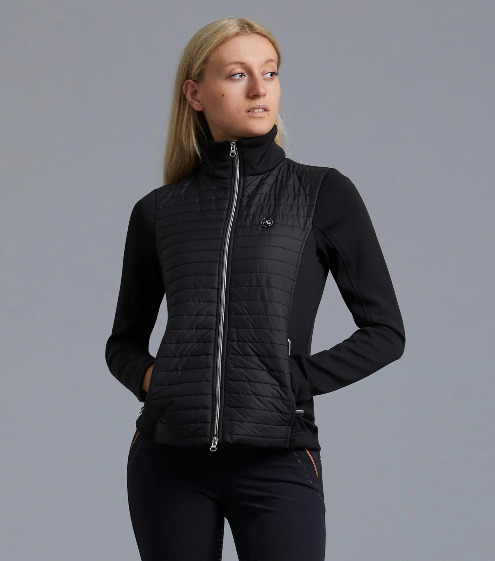 Premier Equine Elena Black Riding Jacket - Ladies Technical Equestrian Apparel | Equiflair