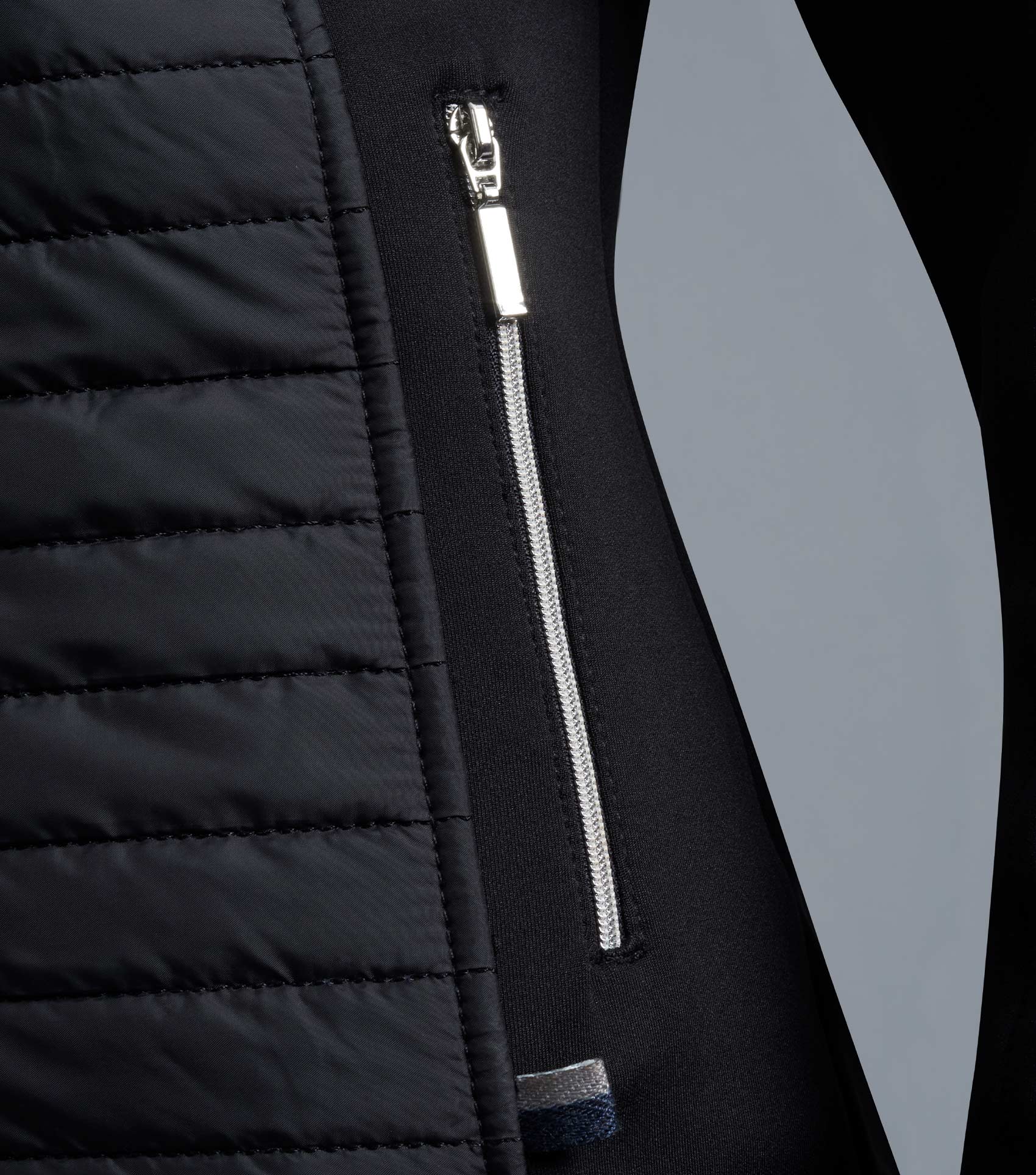 PREMIER EQUINE Elena Ladies Hybrid Technical Riding Jacket Black - Quilted Equestrian Gilet Style | Equiflair