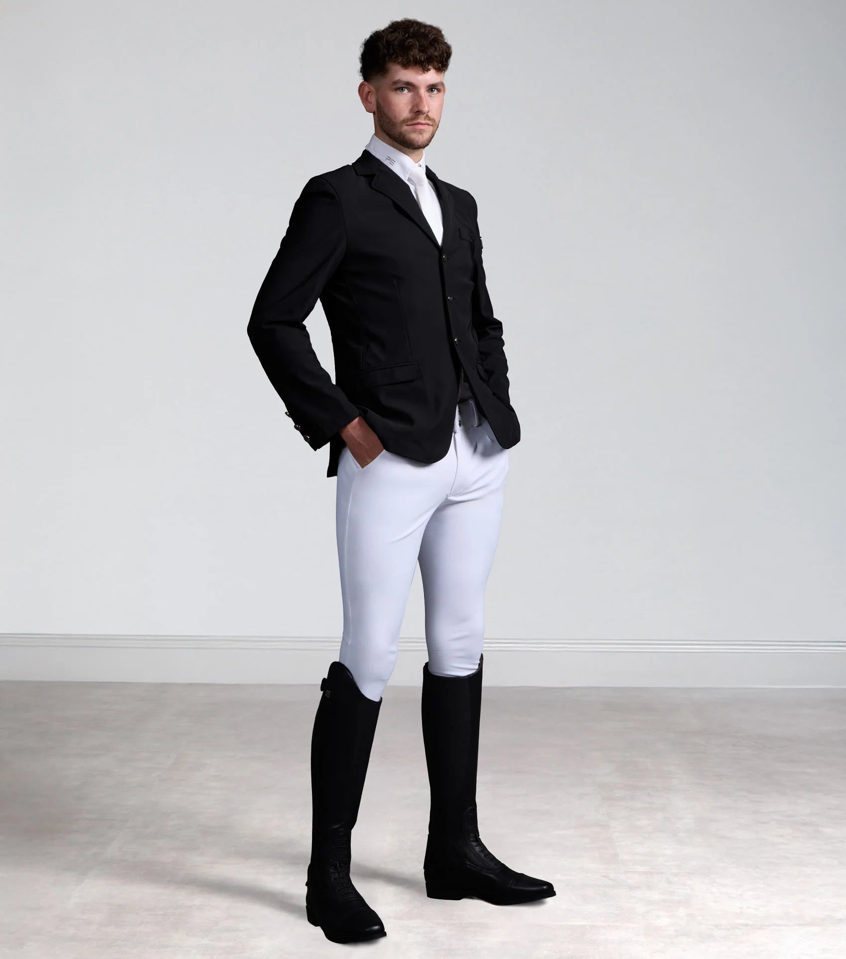Premier Equine Enzo Men's Competition Jacket in Black - Equestrian Show Apparel
