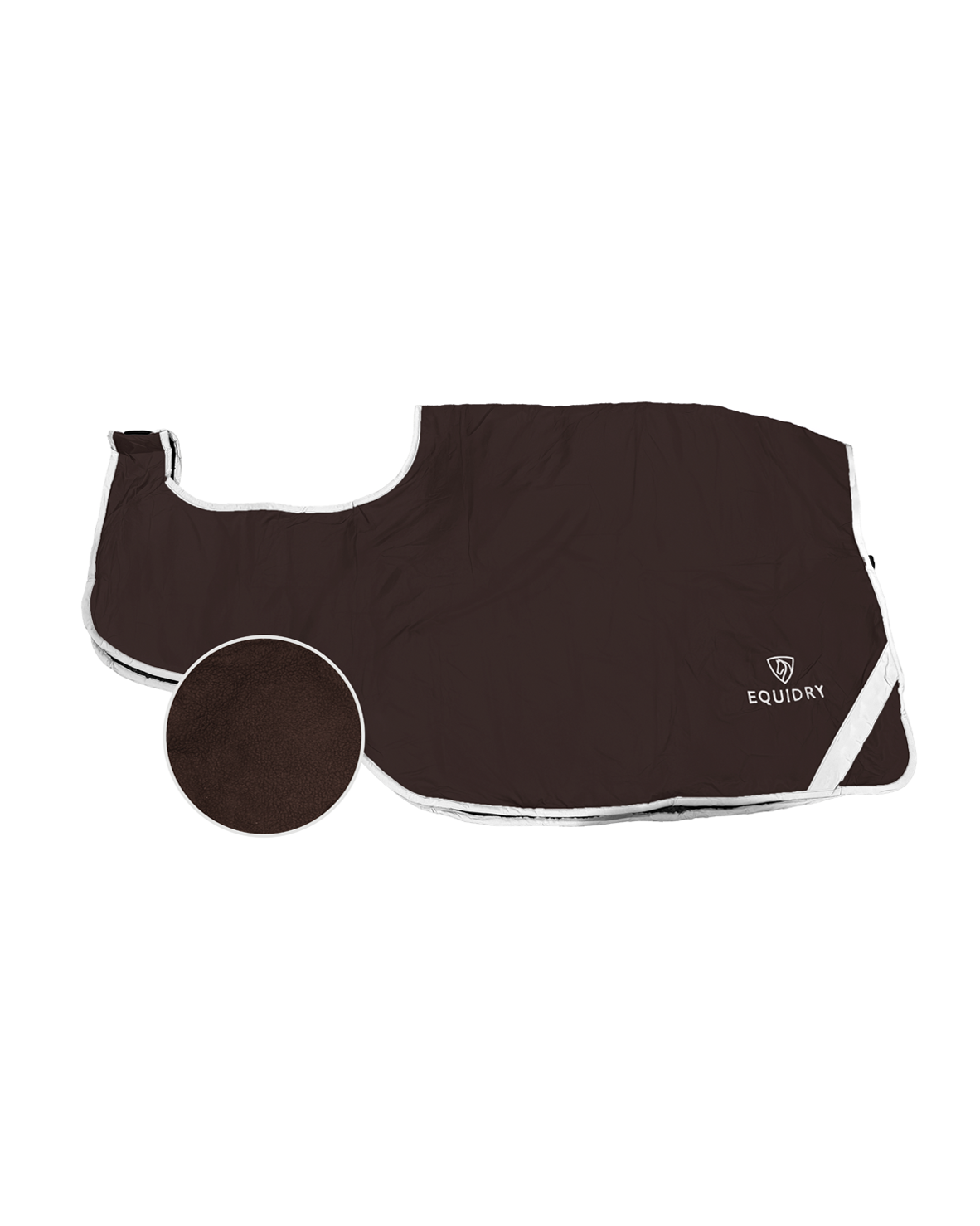 EQUIDRY Waterproof Exercise Sheet Thick Brown/Brown White Logo