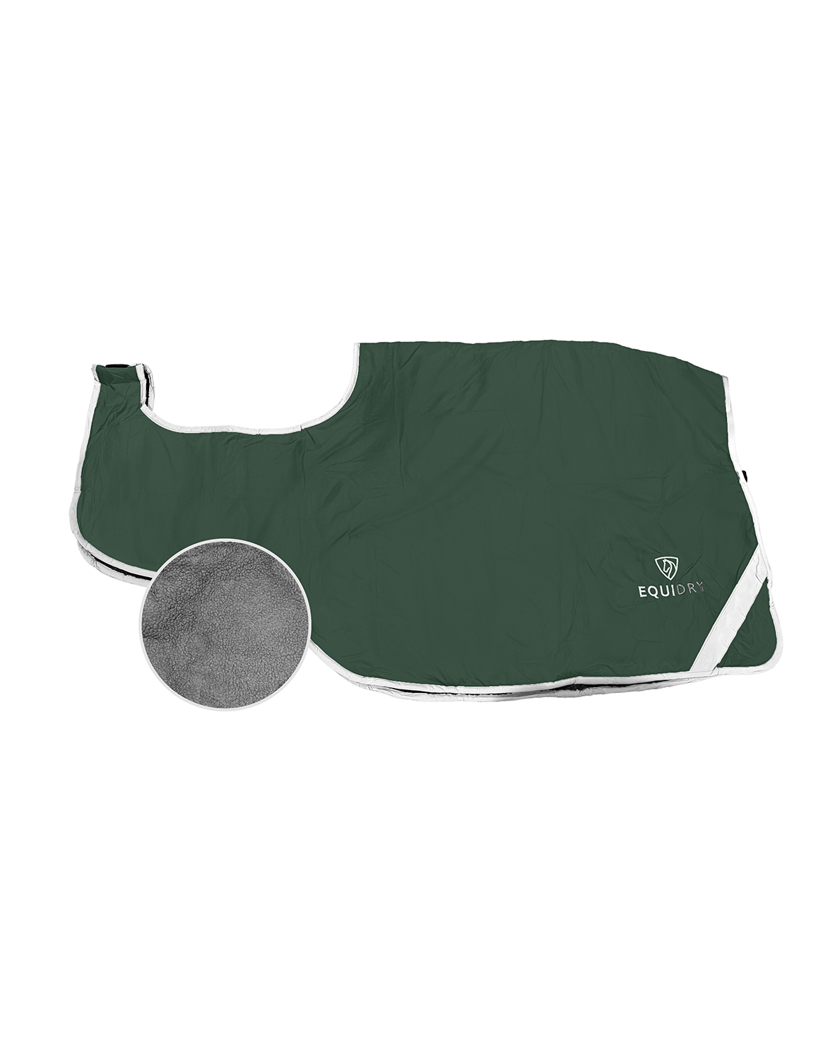 EQUIDRY Waterproof Exercise Sheet Thick Black Forest Green/Grey