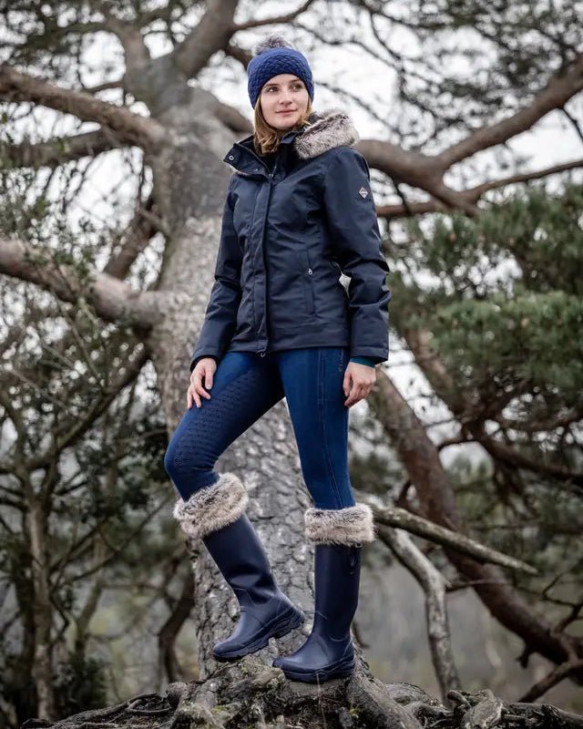 LeMieux Wellington Boot Sock Faux Fur Black | Equiflair