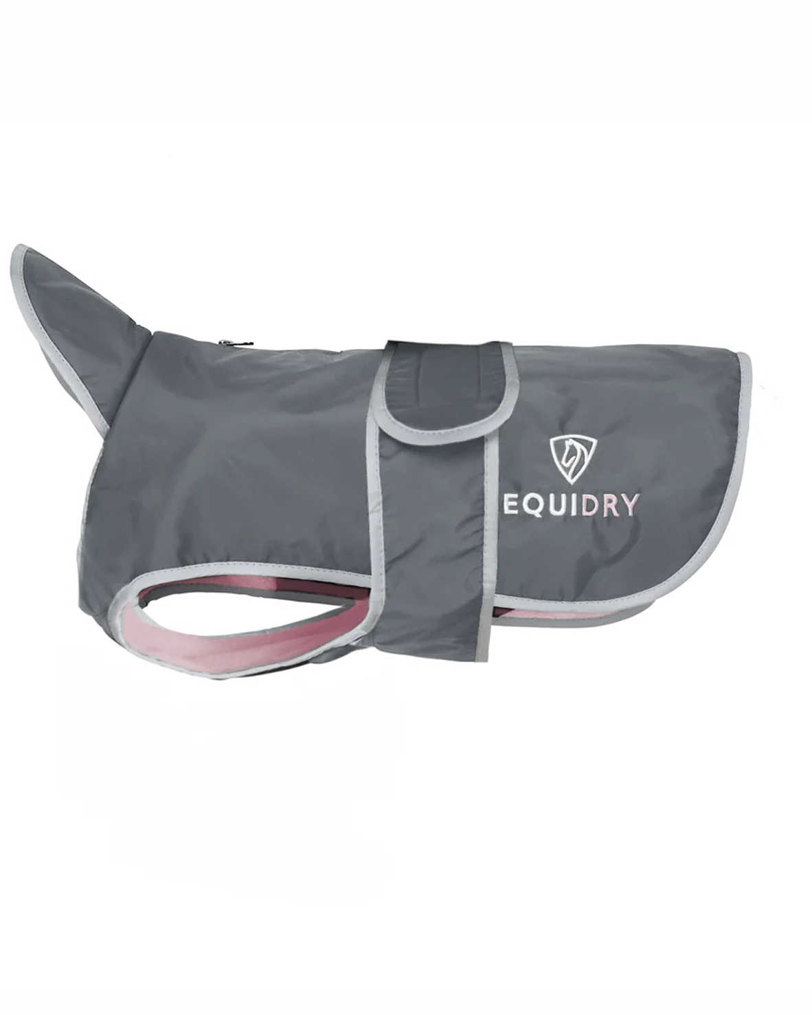 EQUIDRY Waterproof Dog Coat Grey/Pale Pink