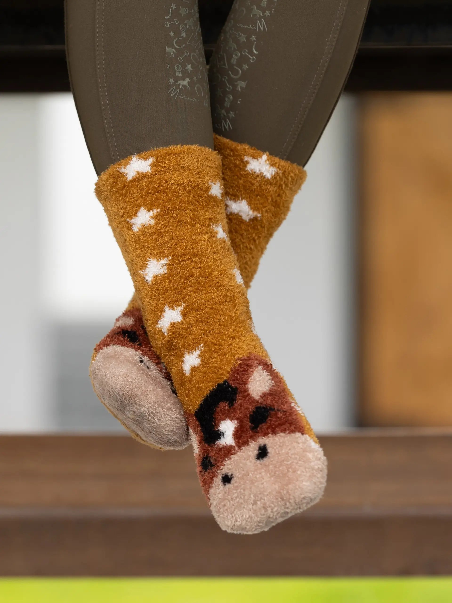 LeMieux Mini Fluffy Character Socks Chancer