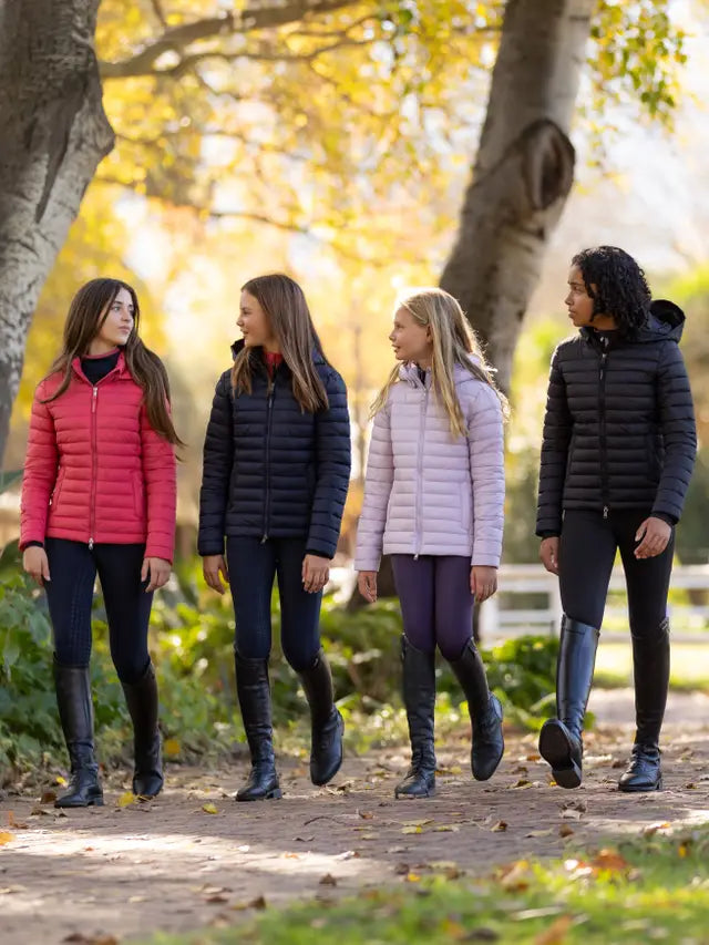 LeMieux Young Rider Ruby Puffer Jacket in Lilac: Girls Equestrian Clothing at Equiflair.